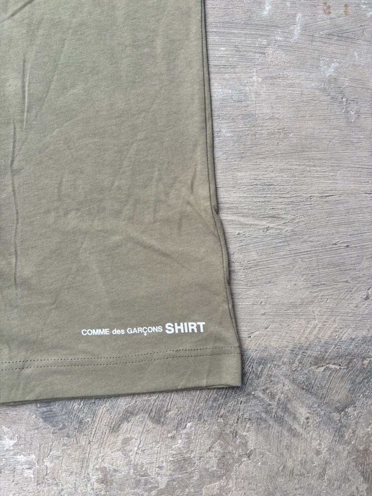 Comme des Garcons SHIRT Comme des Garçons Shirt Olive Green Oversized T-Shirt Size US XXL / EU 58 / 5 - 3 Thumbnail