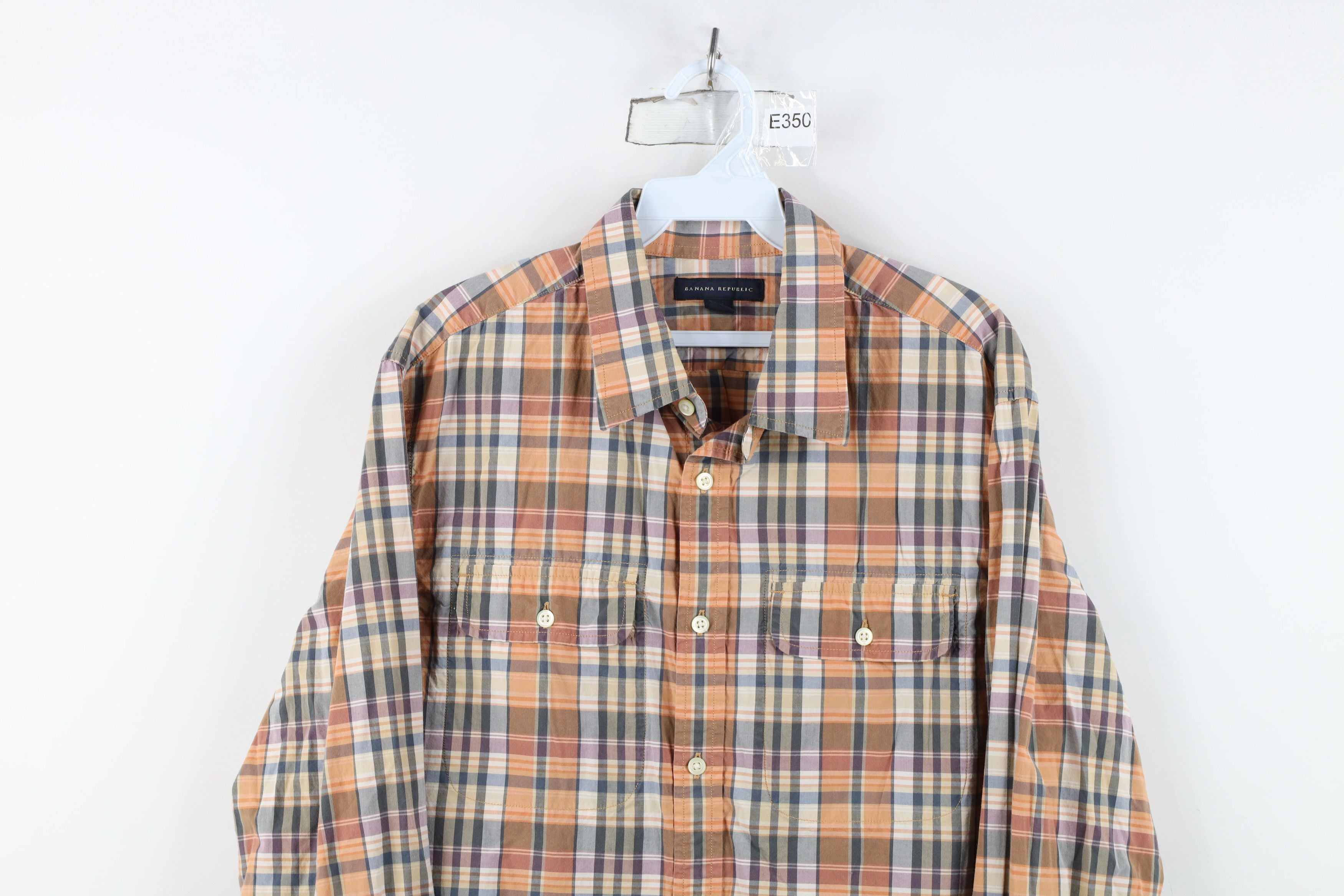 Banana Republic Y2K Banana Republic Pocket Collared Button Shirt Plaid Size US L / EU 52-54 / 3 - 2 Thumbnail