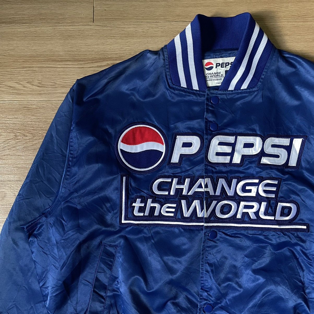 Pepsi GRAIL MLB ICHIRO SUZUKI x PEPSI VARISTY BOMBER JACKET Size US XXL / EU 58 / 5 - 9 Thumbnail