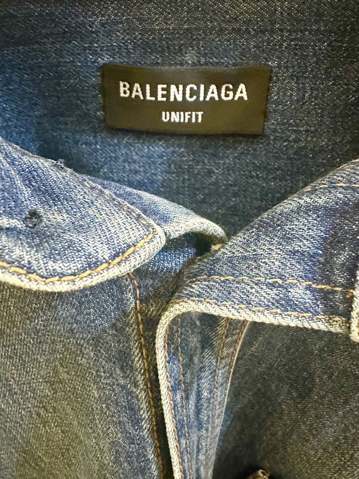 Balenciaga Balenciaga Embroidered Logo Oversized Denim Shirt - Size XS Size US XS / EU 42 / 0 - 8 Thumbnail