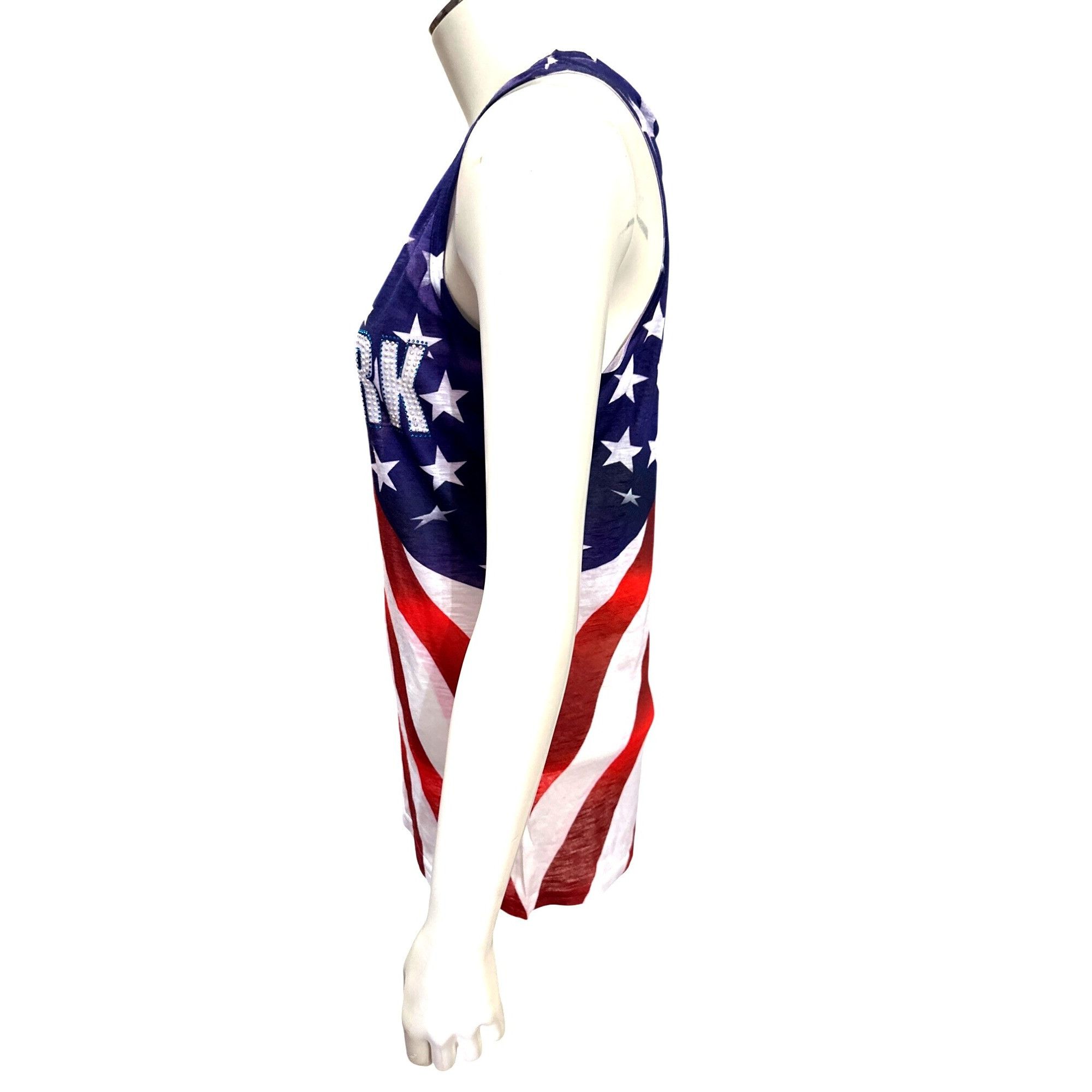 Other Sweet Gisele XLG American Flag Tank Top New York Rhinestone Size XL / US 12-14 / IT 48-50 - 4 Thumbnail