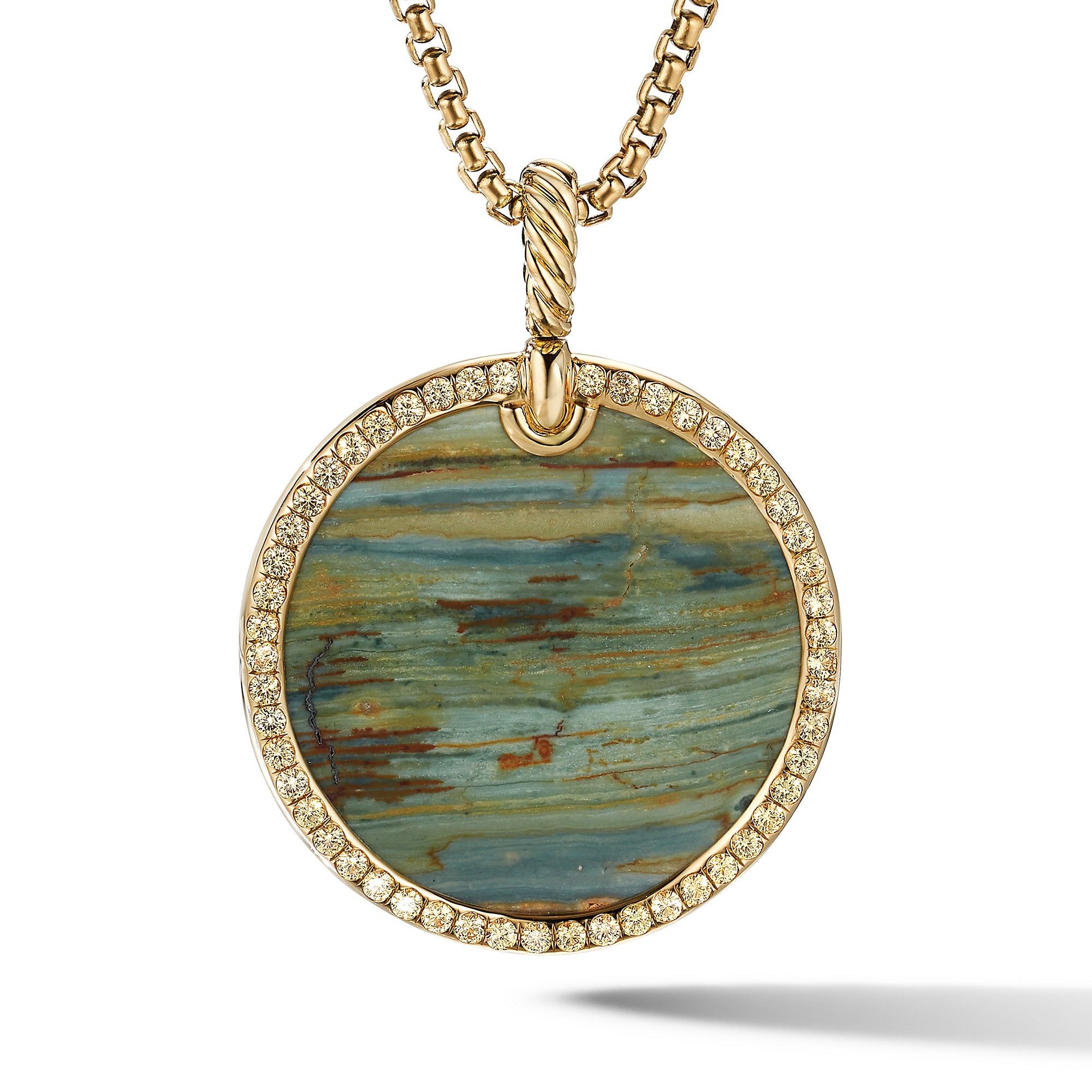 o1w1db10325 Elements Artist Disc Pendant Yellow Gold Yellow