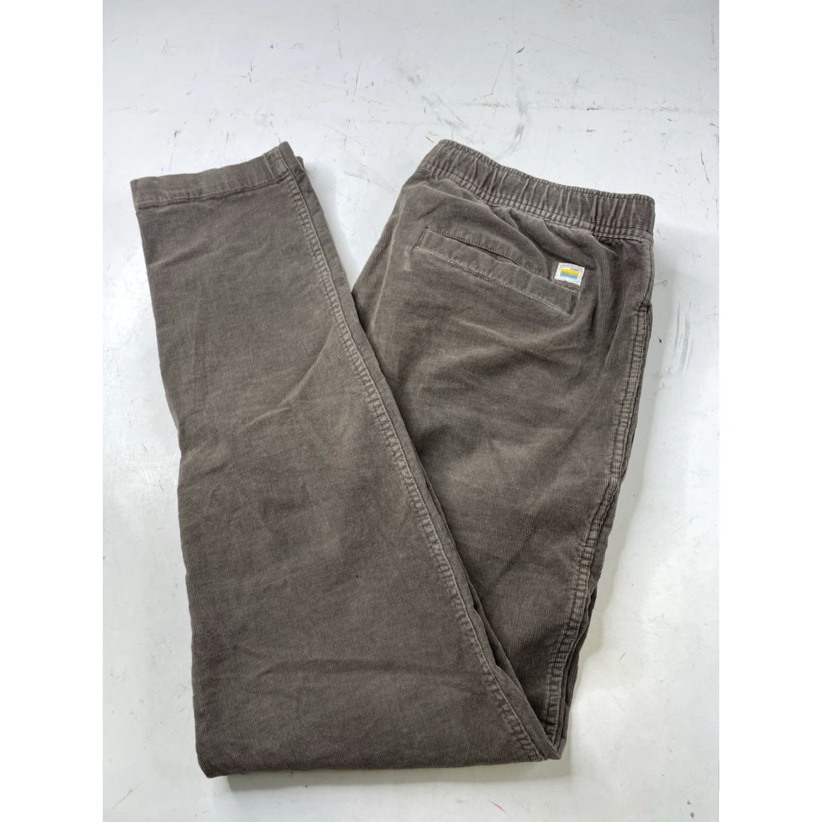 Vuori Vuori Optimist Pants Mens L Gray Corduroy Elastic Waist Drawstring V440 Size US 33 - 8 Thumbnail