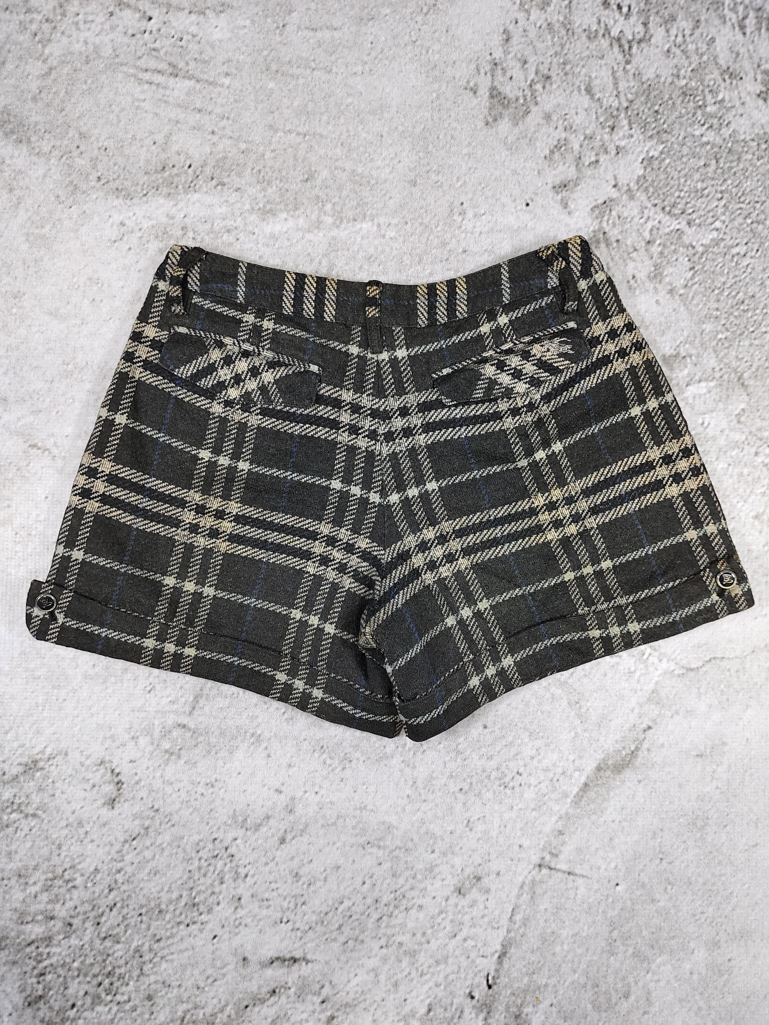 Burberry 2000s Burberry- Archive Y2K Plaid Tailored Mini Shorts Size 28" / US 6 / IT 42 - 4 Thumbnail