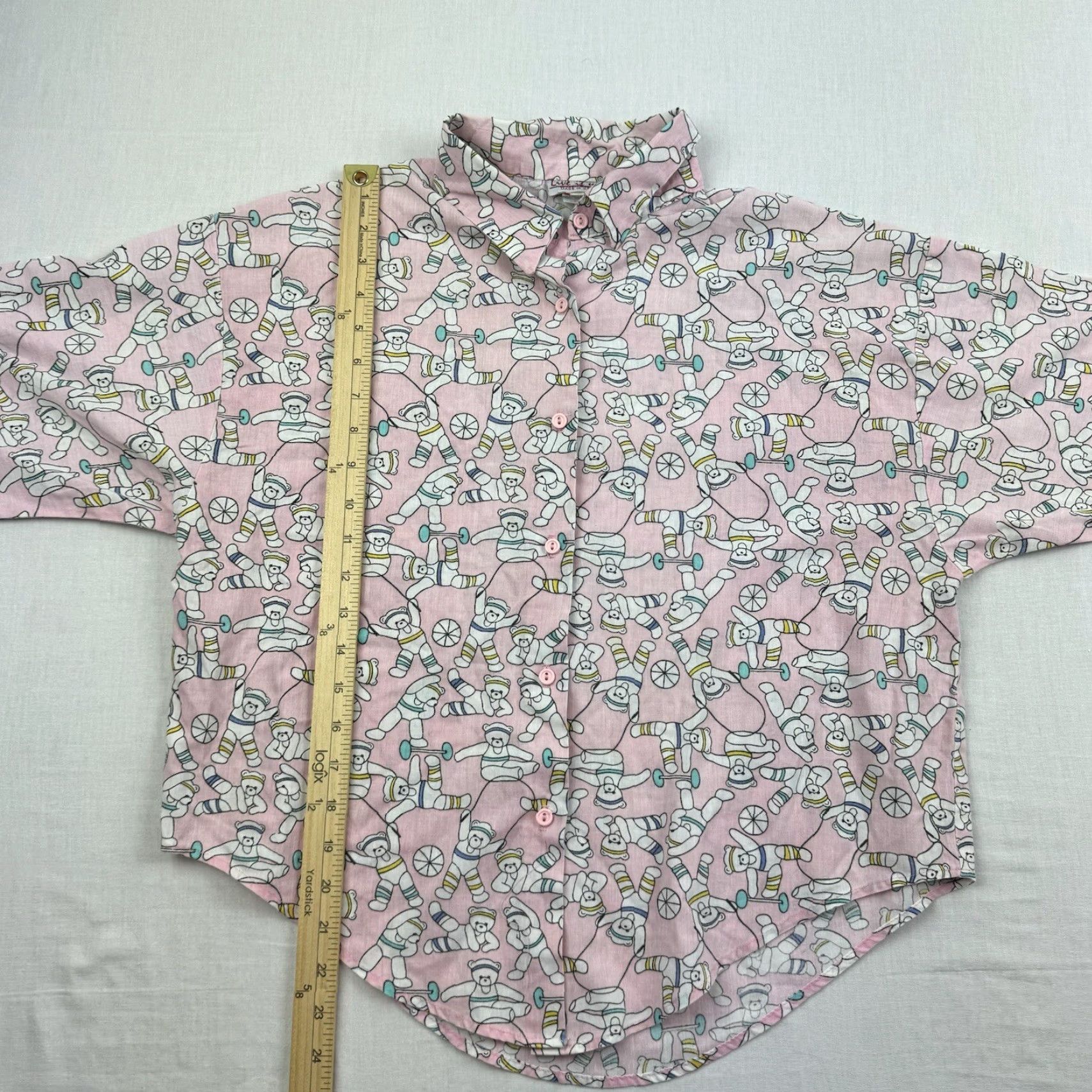Vintage VINTAGE Give It Up Sleep Shirt Womens Small Short Sleeve Collared Button Pink 80s Womens Size S / US 4 / IT 40 - 4 Thumbnail