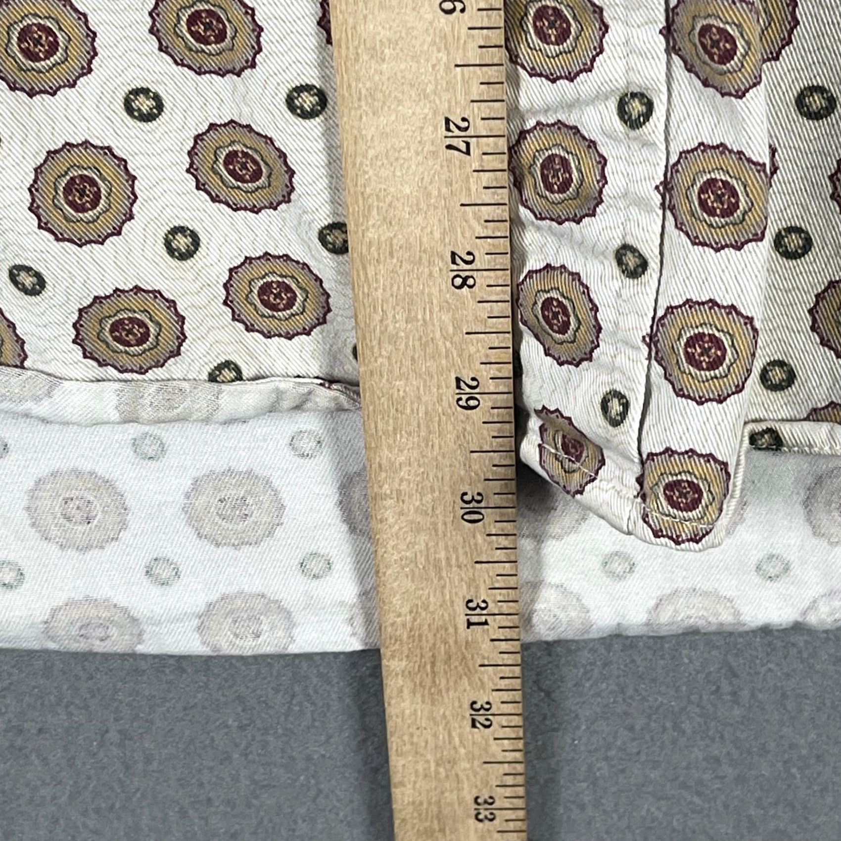 Vintage Cambridge Classics Shirt Mens XL Beige Brown Geometric Print Button Up Pocket Shirt Size US XL / EU 56 / 4 - 6 Thumbnail