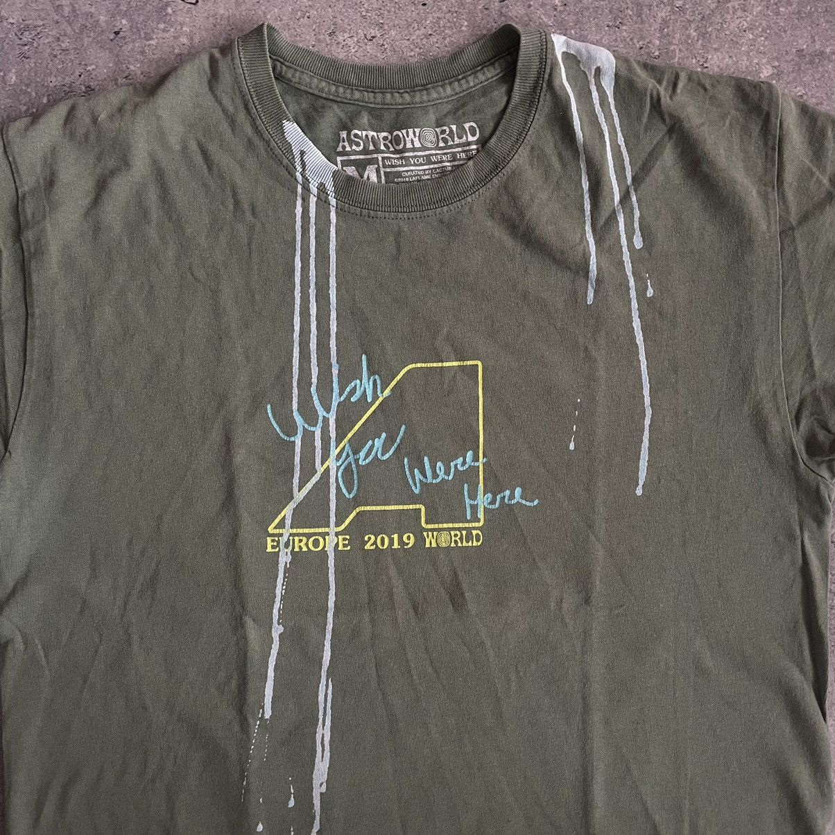 Band Tees × Travis Scott Astroworld Wish You Were Here 2019 Europe Tour Tee Size US M / EU 48-50 / 2 - 2 Thumbnail