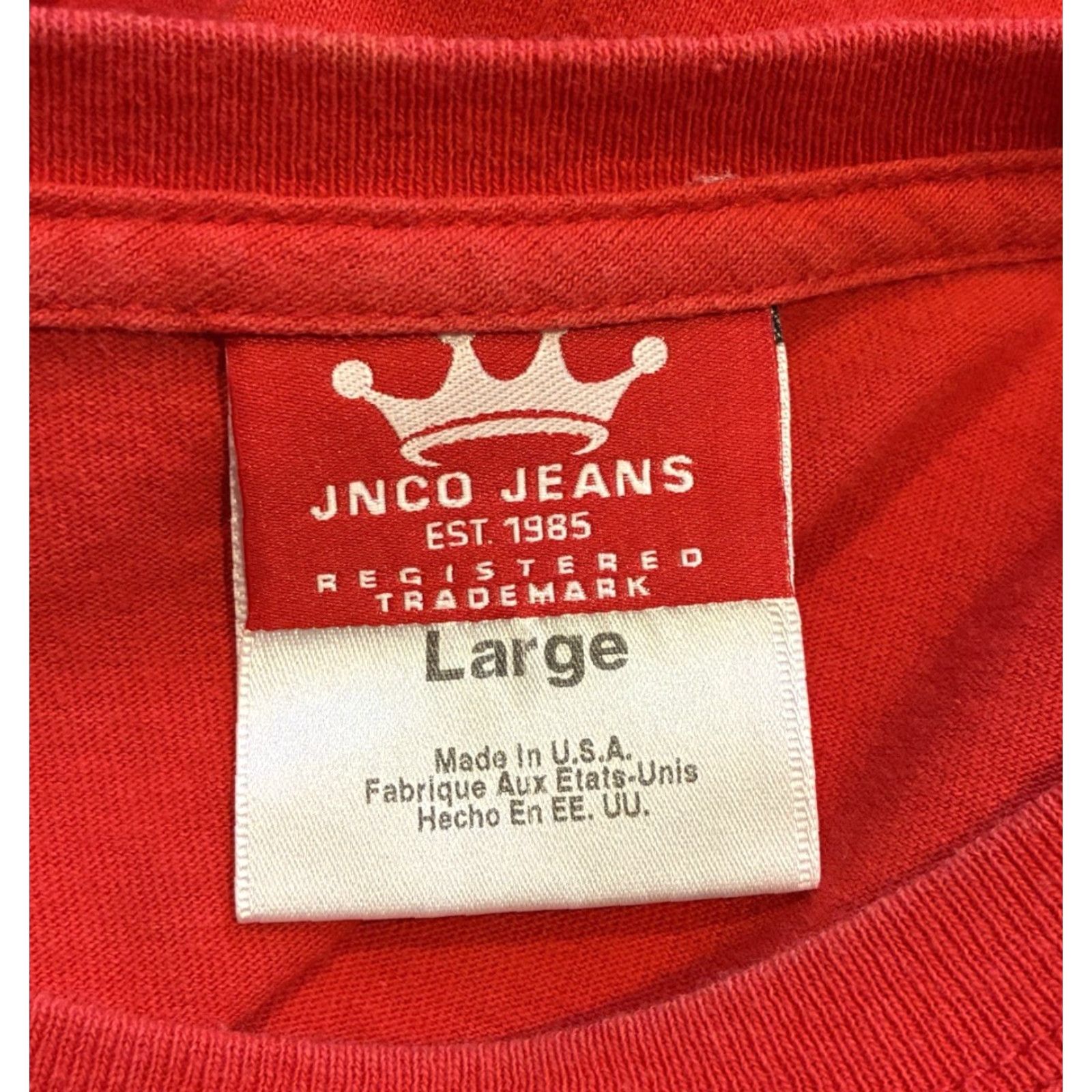 JNCO VINTAGE JNCO Shirt Tank Sleeveless 90s Size L Red Mens Grunge Skate Size US L / EU 52-54 / 3 - 6 Thumbnail