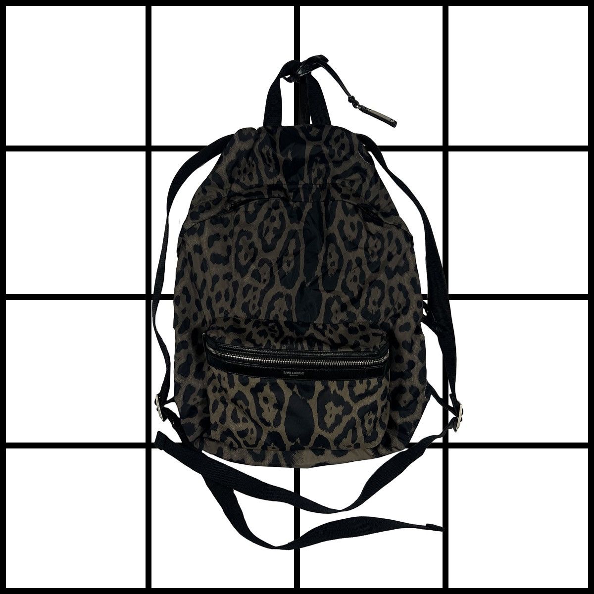 Saint Laurent Paris |[ SS18 Saint Laurent “City” Foldable Leopard Backpack ]| Size ONE SIZE - 1 Thumbnail