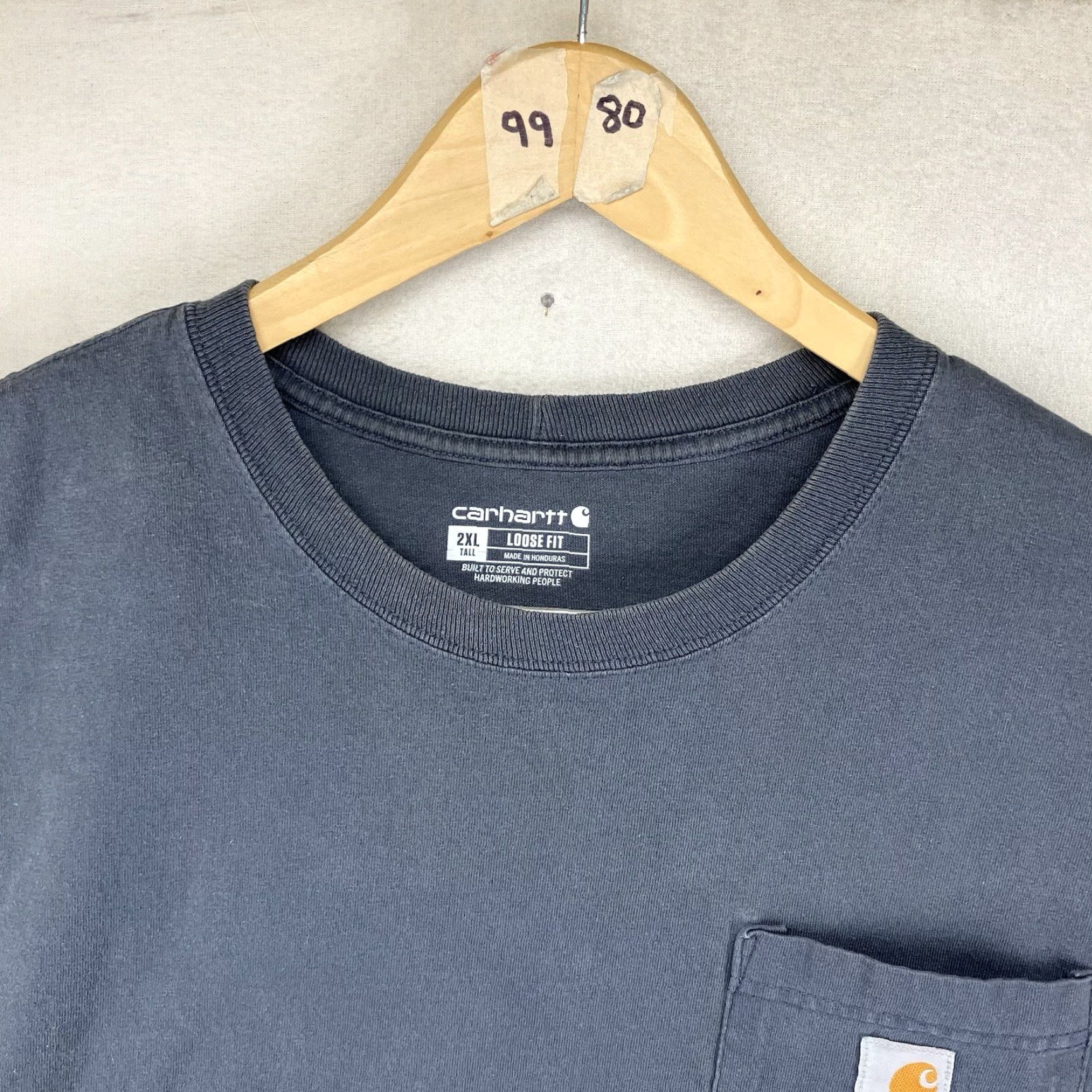 Carhartt VINTAGE Carhartt Mens Blue Stone 2XLT TALL Short Sleeve T-Shirt Loose Fit All Cotton Size US XXL / EU 58 / 5 - 5 Thumbnail