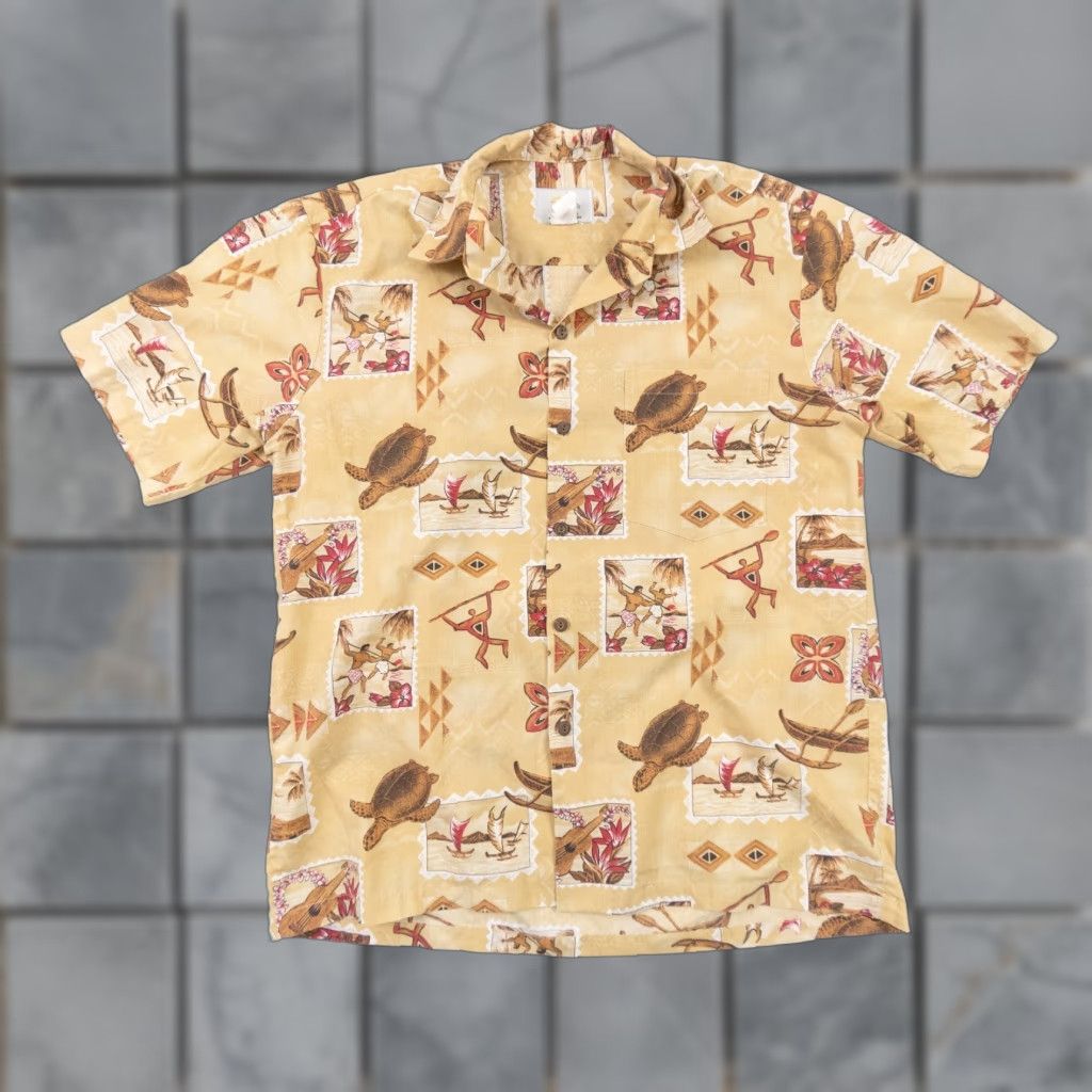 ALOHAS Ho Aloha Mens Hawaiian Short Sleeve Button Up Shirt Size US M / EU 48-50 / 2 - 1 Thumbnail