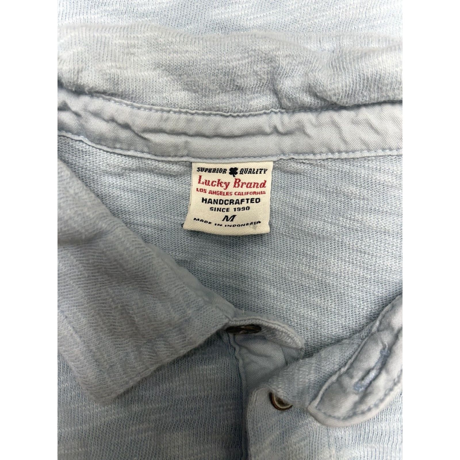 Lucky Brand Lucky Brand Light Blue Short Sleeve Polo Mens M Size US M / EU 48-50 / 2 - 8 Thumbnail