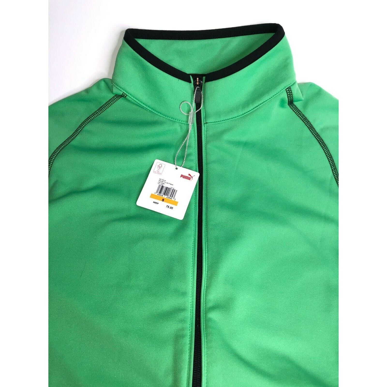 Puma Golf Full factory Zip Men's Member Fleece NWT Irish Green 597163-04 Size S