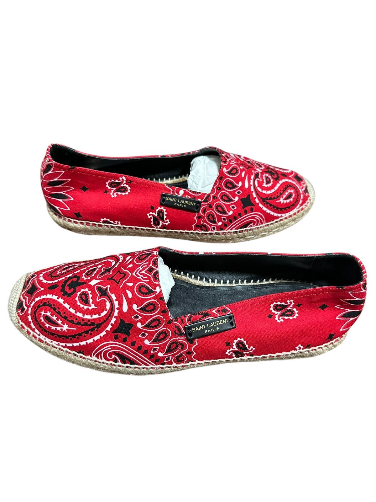 Saint Laurent Paris × Yves Saint Laurent Saint Laurent Red Bandana Espadrilles Size US 10 / EU 43 - 3 Thumbnail
