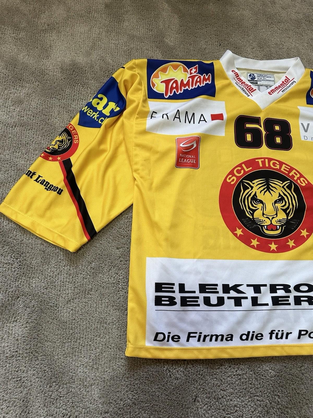 Ccm SCL TIGERS HOCKEY SHIRT JERSEY sz XL #68 ST. DÜRIG Size US XL / EU 56 / 4 - 2 Thumbnail