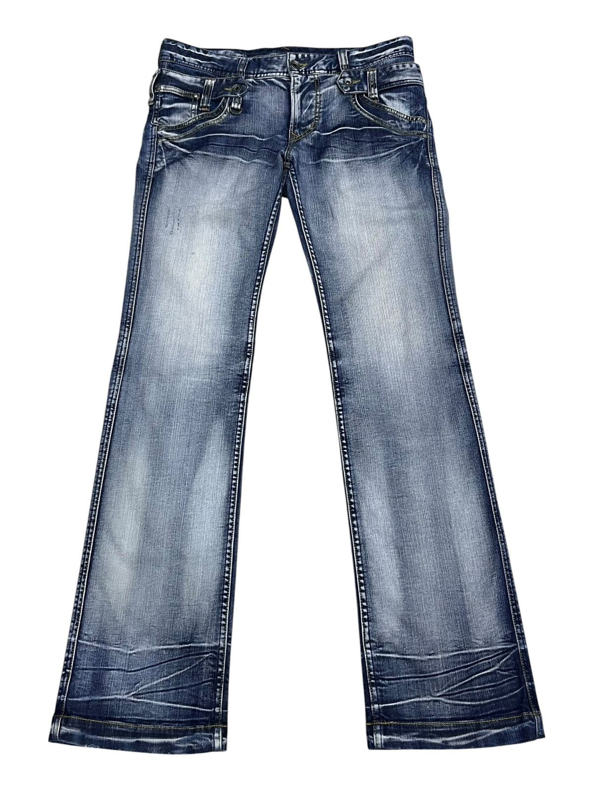 Nicole Club 🔥Vtg Nicole Club For Men Archival Double Waist Flare Denim Size US 31 - 5 Thumbnail
