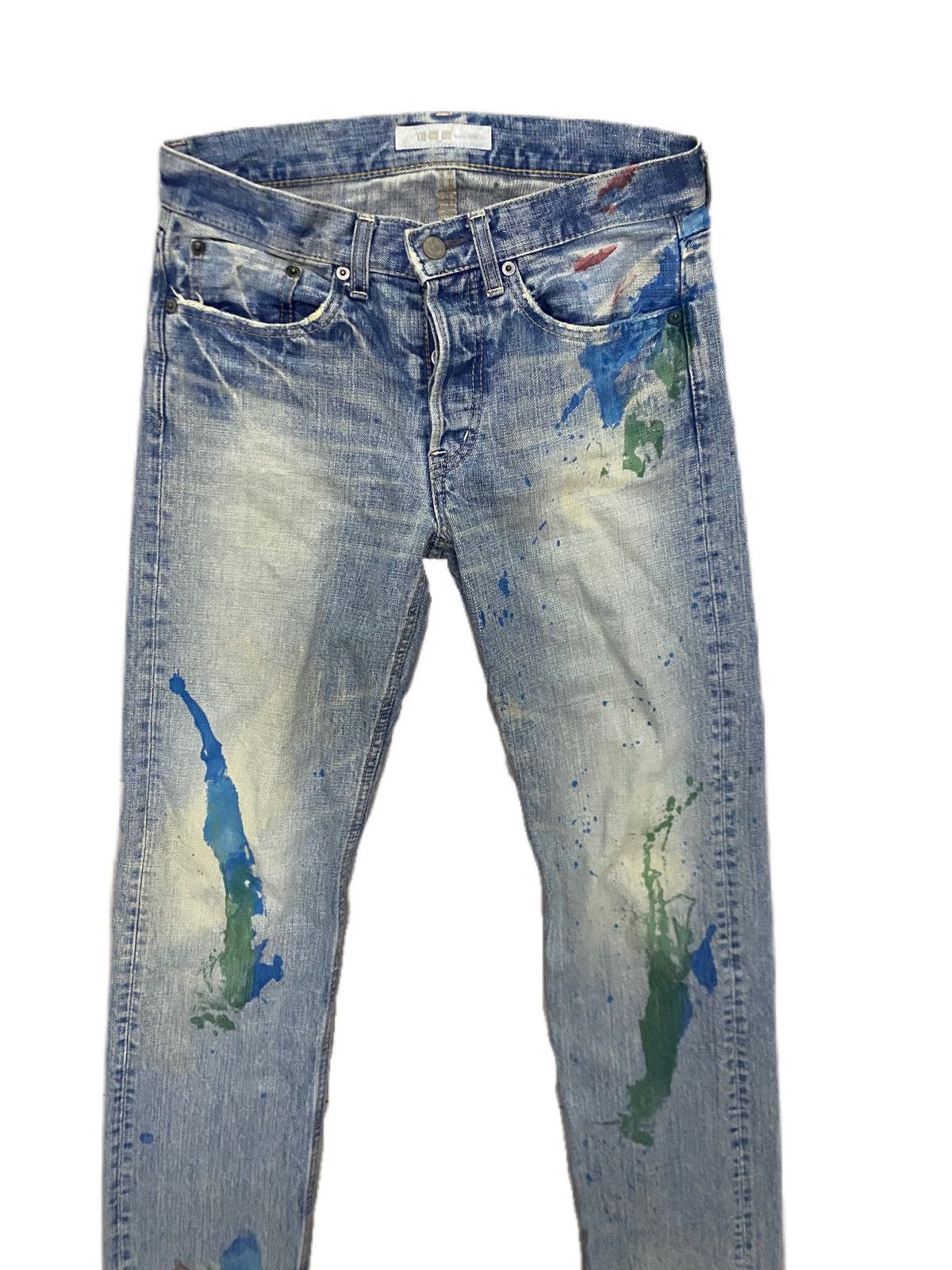 If Six Was Nine × Japanese Brand × KMRii JAPAN BRAND DOMINGO DMG PAINT SPLASH DISTRESS RARE Size US 30 / EU 46 - 3 Thumbnail