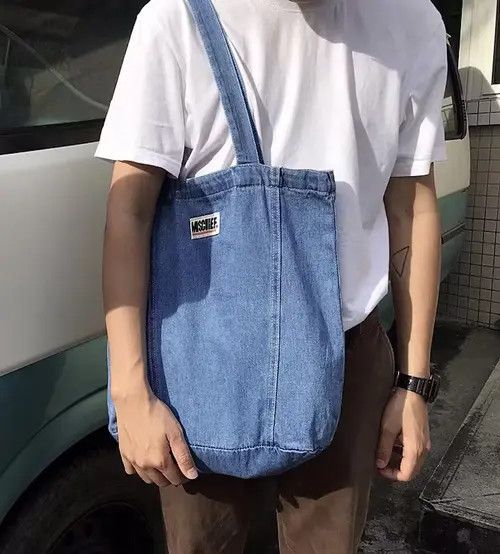 Japanese Brand Fashion denim tote bag shoulder bag Size ONE SIZE - 1 Thumbnail