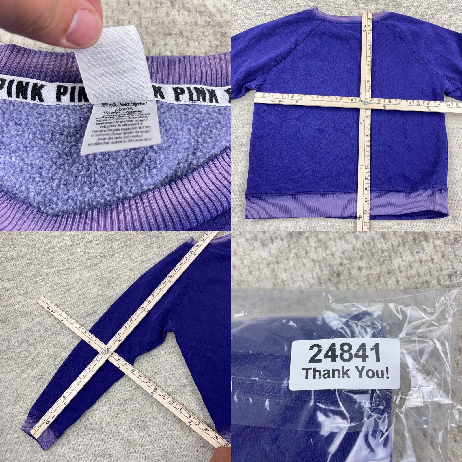 Victoria's Secret Victoria's Secret PINK Sweatshirt Women S Purple Crewneck Spellout Retro Y2K Size S / US 4 / IT 40 - 8 Thumbnail