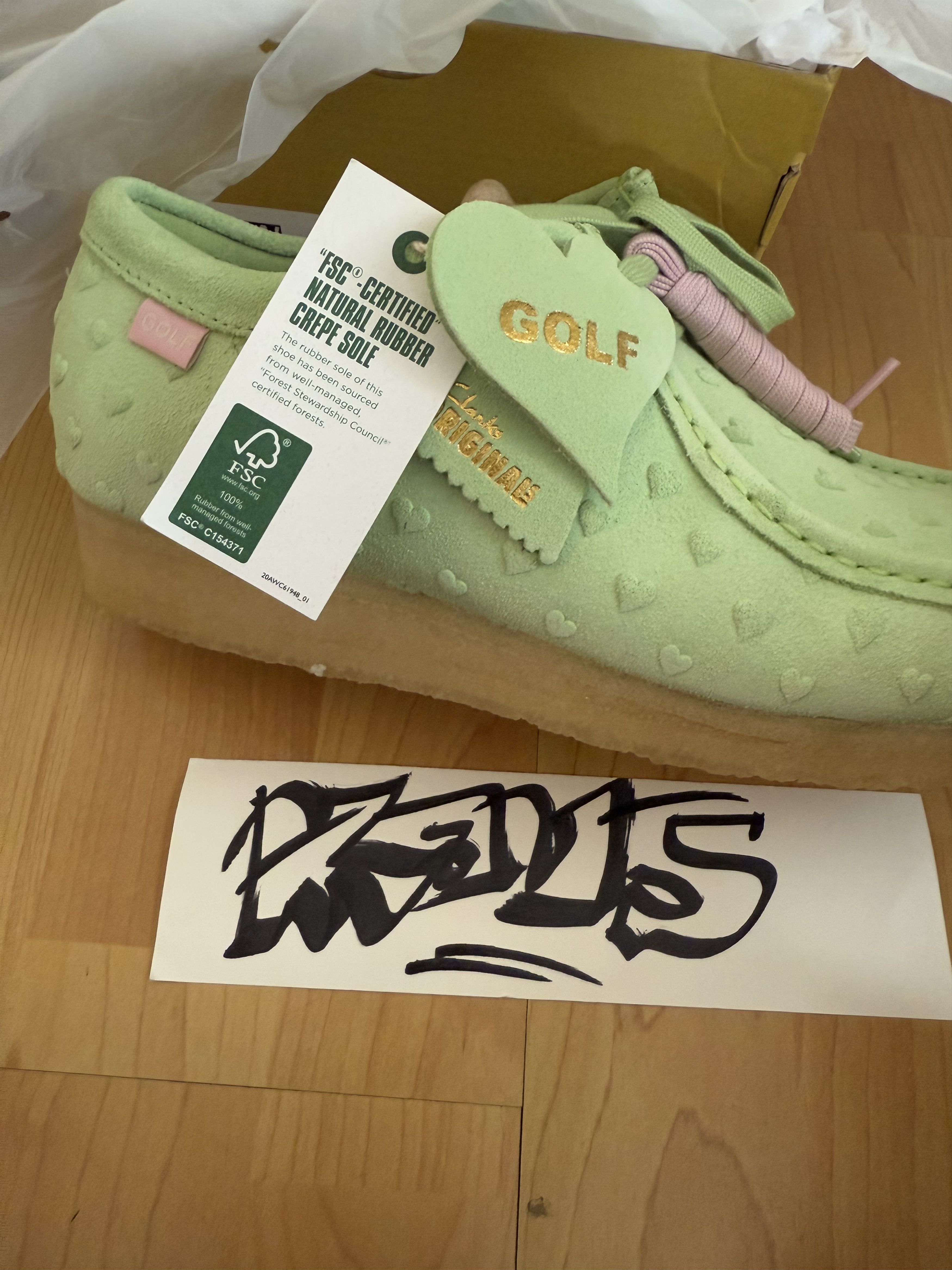 Clarks × Golf Wang CLARKS WALLABEE by GOLF WANG - Light Green 9 Size US 9 / EU 42 - 2 Thumbnail