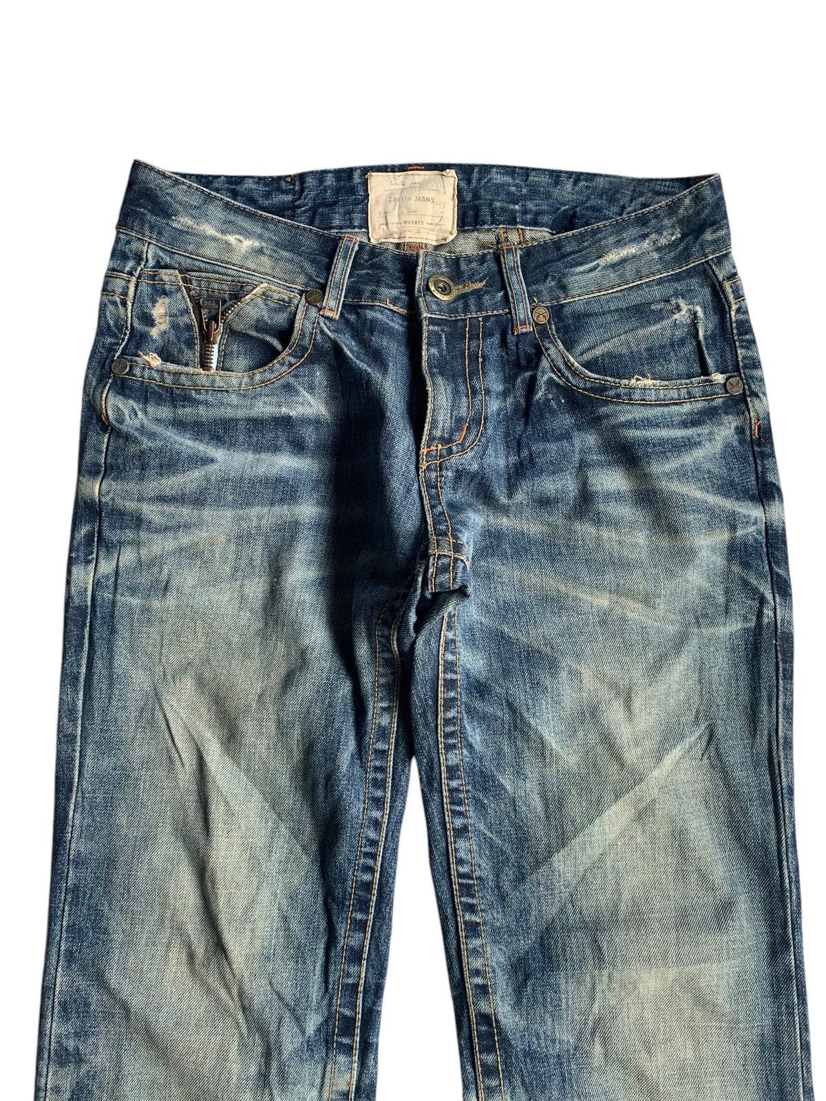 Kapital JAPANESE LOLITA PUNK STYLE FADED & RUSTY DISTRESSED DENIM☠️ Size US 33 - 5 Thumbnail
