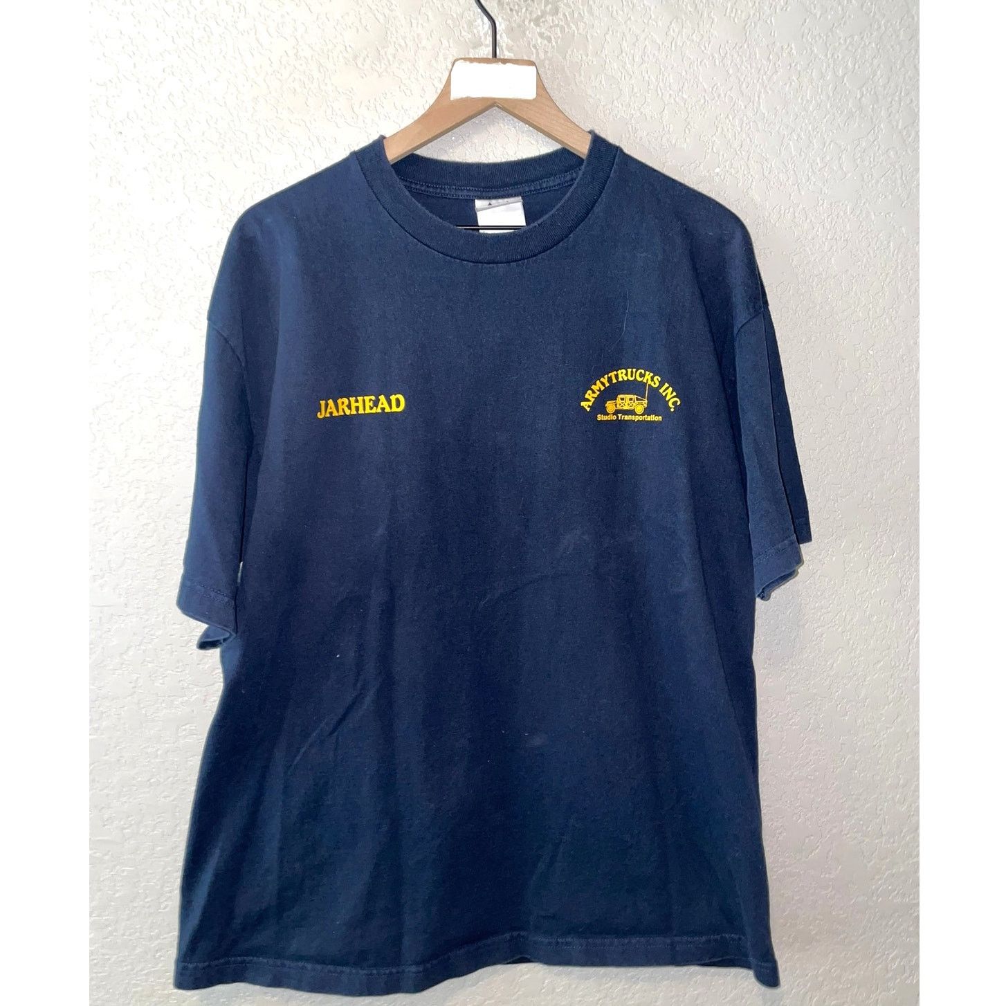 INTERMIX Jarhead Marine Army Trucks Shirt Blue XL Car Graphic Tee Size US XL / EU 56 / 4 - 2 Thumbnail