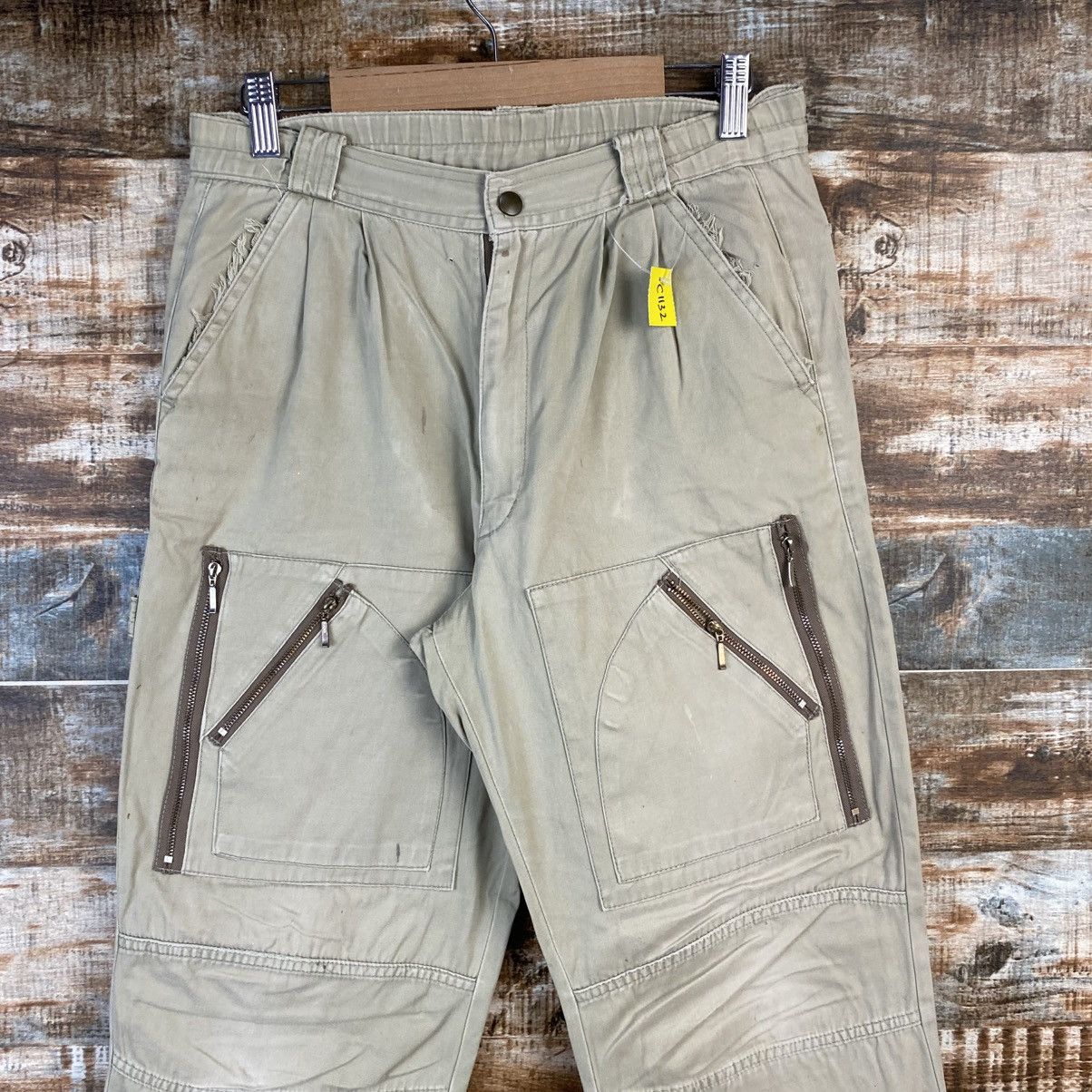 Japanese Brand DL Caral Beige Cargo Multipocket Pants #C1132 Size US 26 / EU 42 - 4 Thumbnail