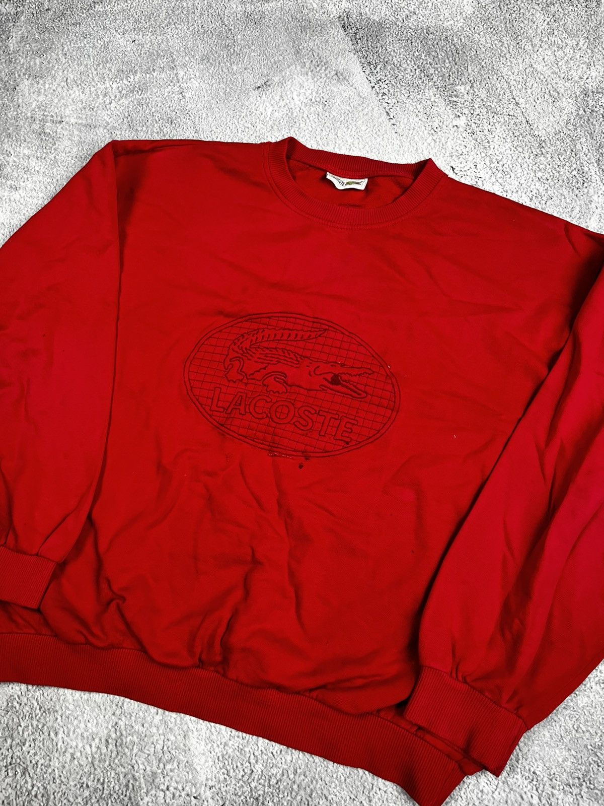 Lacoste Lacoste distressed sweatshirt vintage made France Size US L / EU 52-54 / 3 - 3 Thumbnail