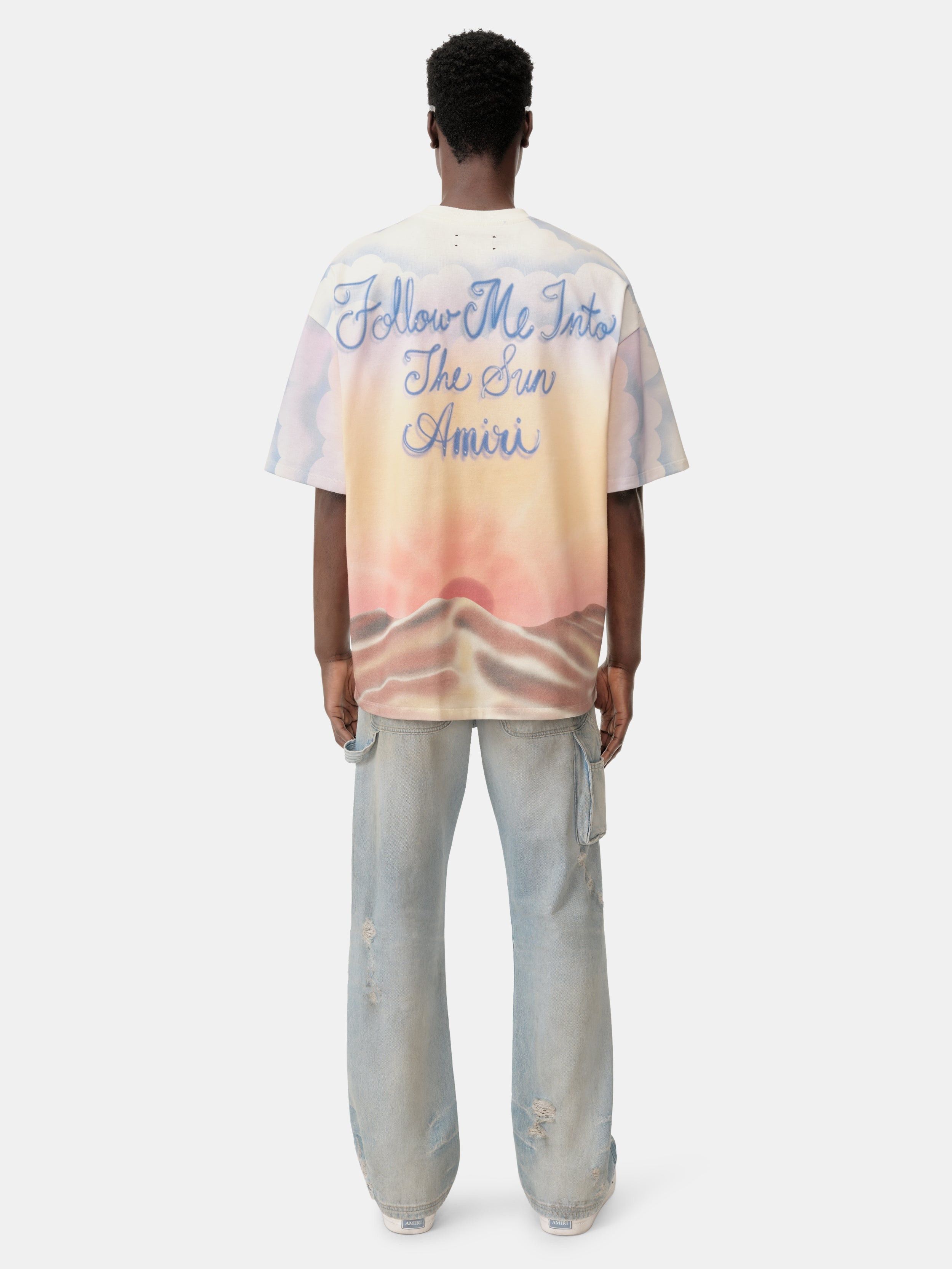 Amiri os11x1225 Follow Me Oversized T-Shirt in White Size US M / EU 48-50 / 2 - 2 Thumbnail