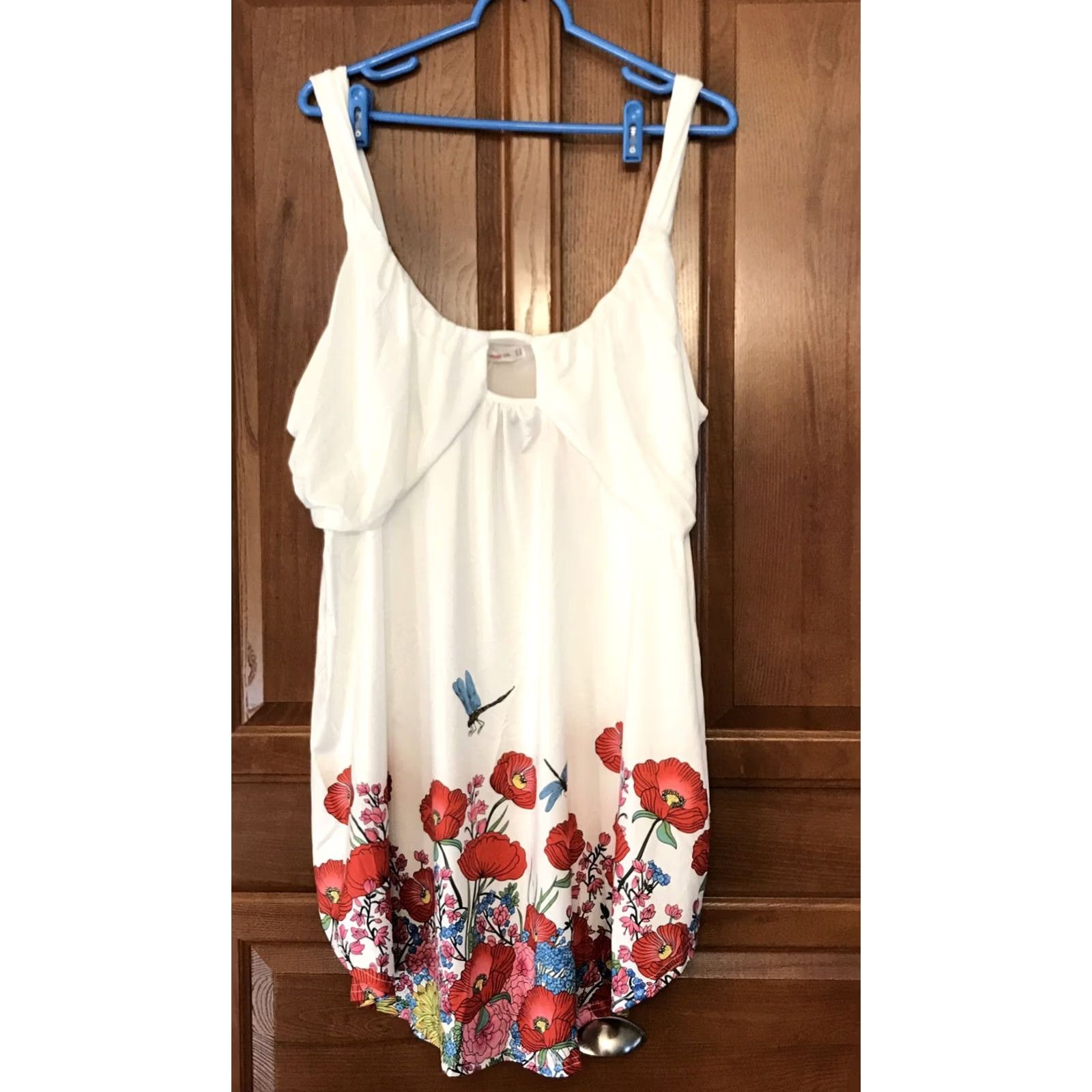 Vintage VINTAGE ROSE GAL Women's Tank Top Plus Sz 5X White Floral 24 NWT Size XXL / US 16-18 / IT 52-54 - 2 Thumbnail