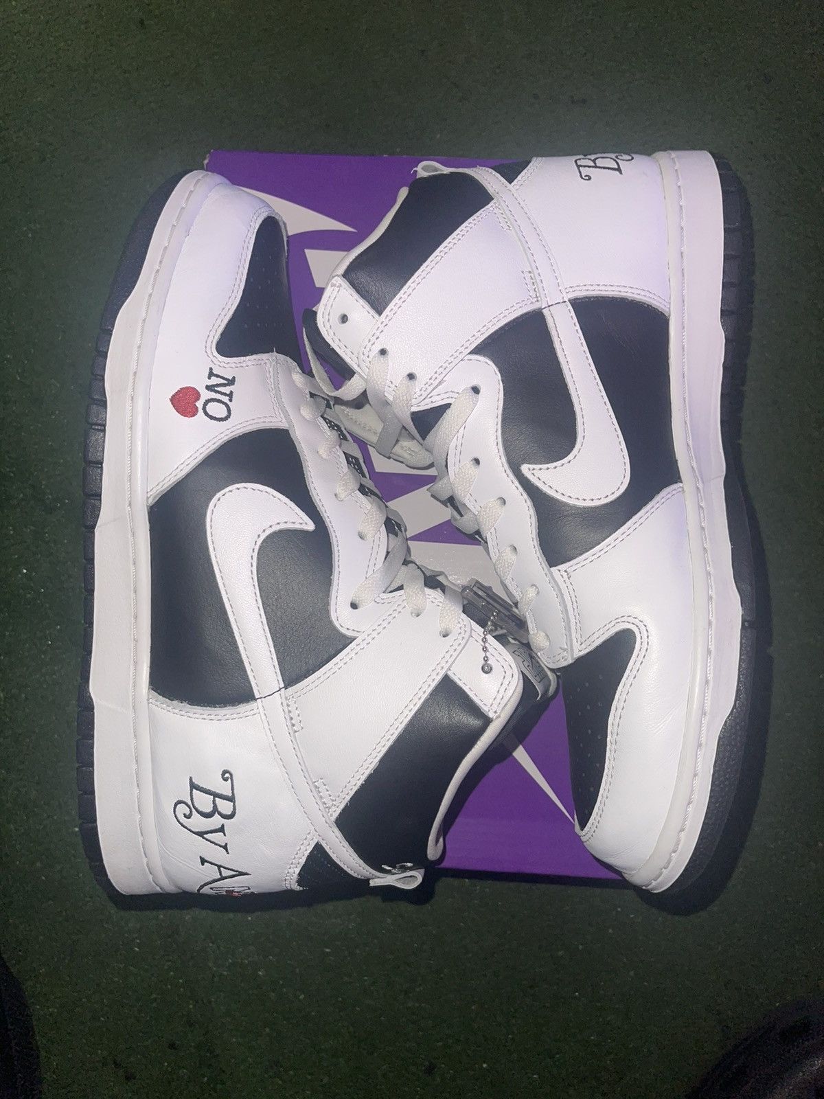 image of Nike Sb Dunk High Shoes in White, Men's (Size 12)