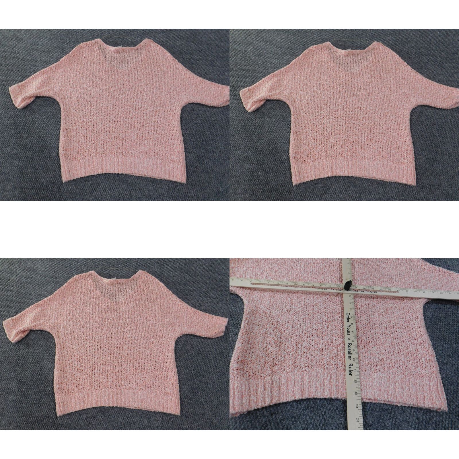Vintage Chico's Sweater Pullover Knit V-Neck Pink Size 1 Regular Women Modern Stretch Christmas Winter Casual Size XS / US 0-2 / IT 36-38 - 9 Thumbnail