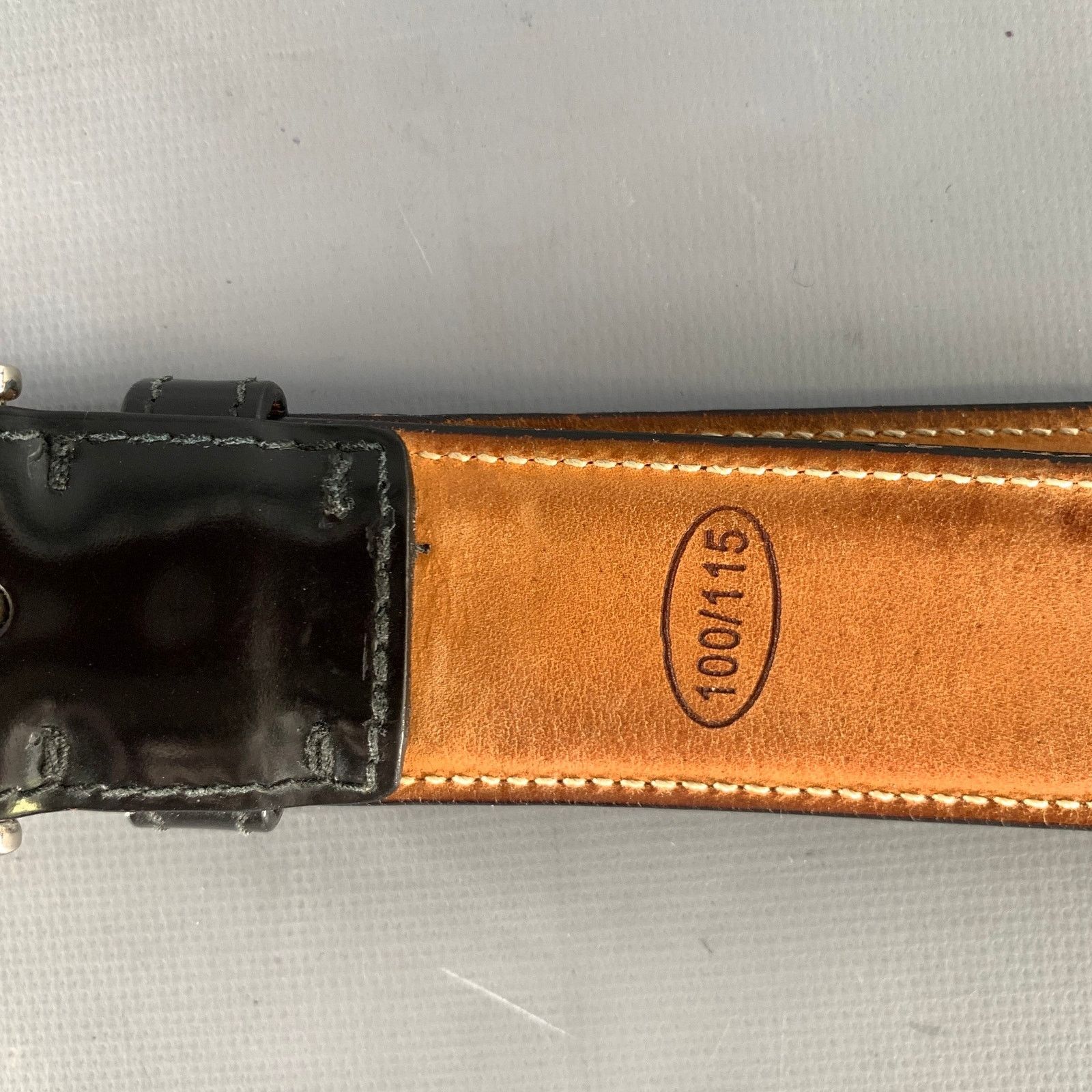 Sutor Mantellassi SUTOR MANTELLASSI Size 38 Black Solid Leather Belt Size 38 - 6 Thumbnail