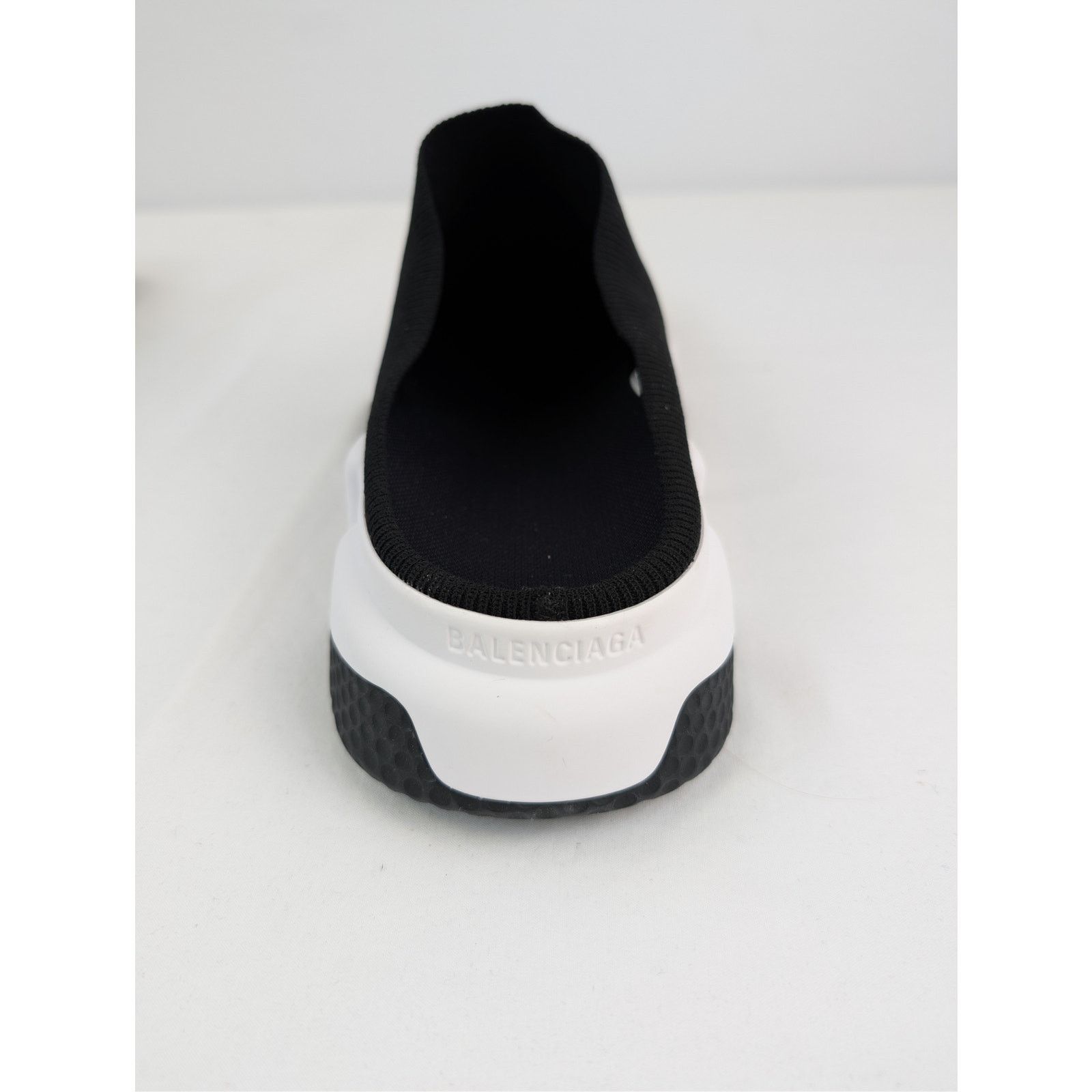 Balenciaga o1rshd1 Speed Mule Slide Slipper in Black / White Size US 10 / EU 43 - 15 Thumbnail