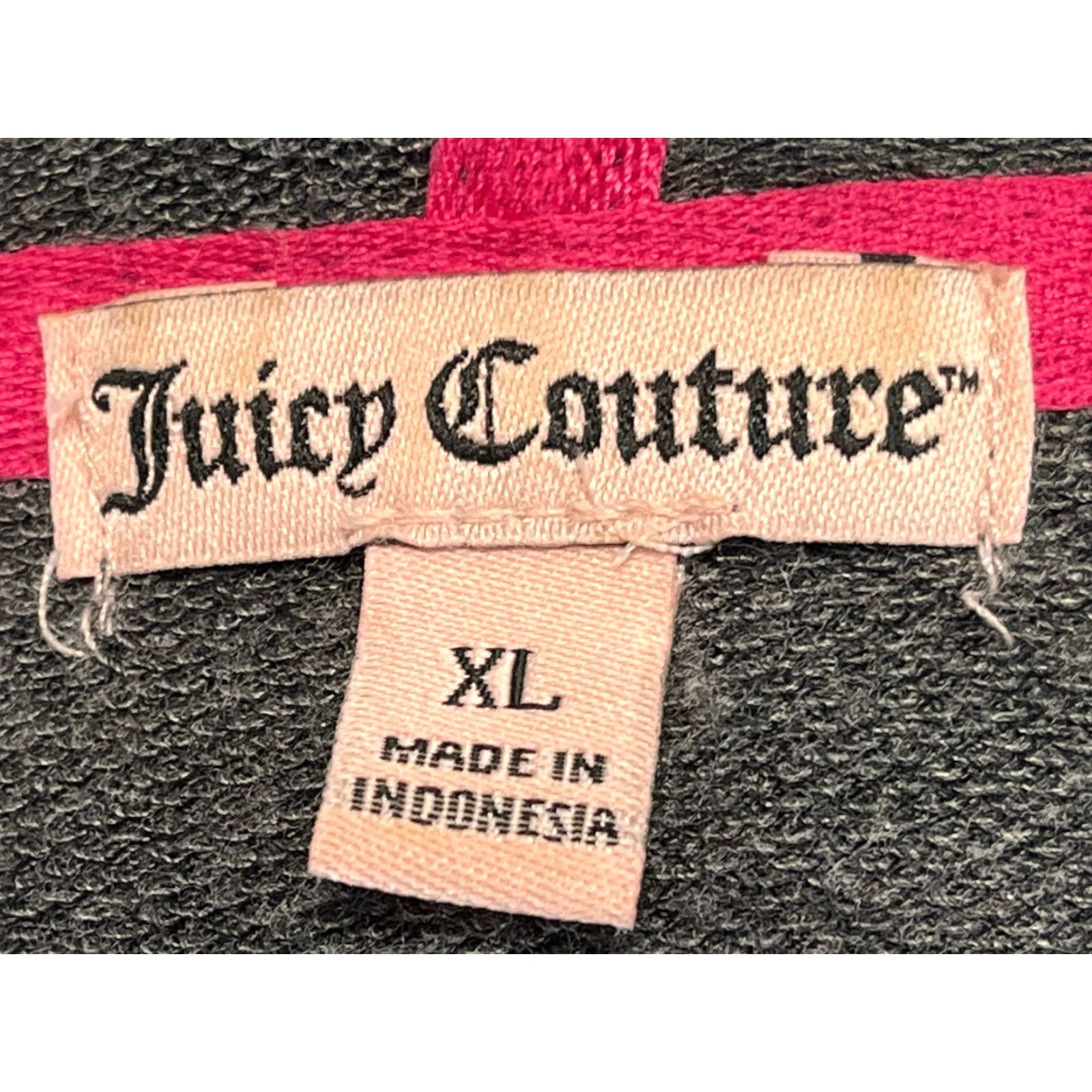 Juicy Couture VINTAGE Juicy Couture Hoodie Sweatshirt Jacket Women's Full Zip XL Gray Bling Y2K 2000s Activewear Mens? Women?—Gender at end: Womens Size XL / US 12-14 / IT 48-50 - 6 Thumbnail