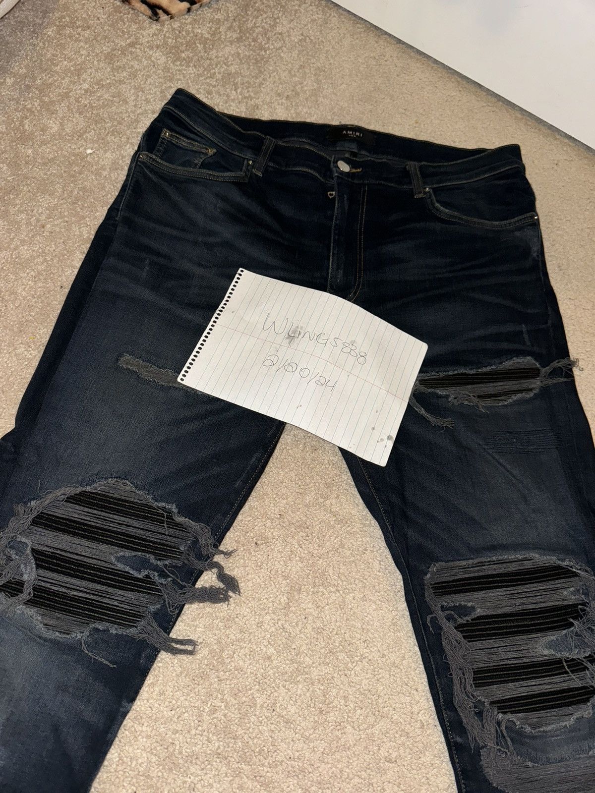 image of Amiri Mx1 in Blue, Men's (Size 36)