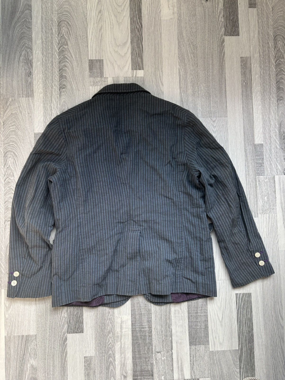 Needles Needles Blue Purple Stripe Suits (Blazer Jacket and Pants) Size 38R - 3 Thumbnail