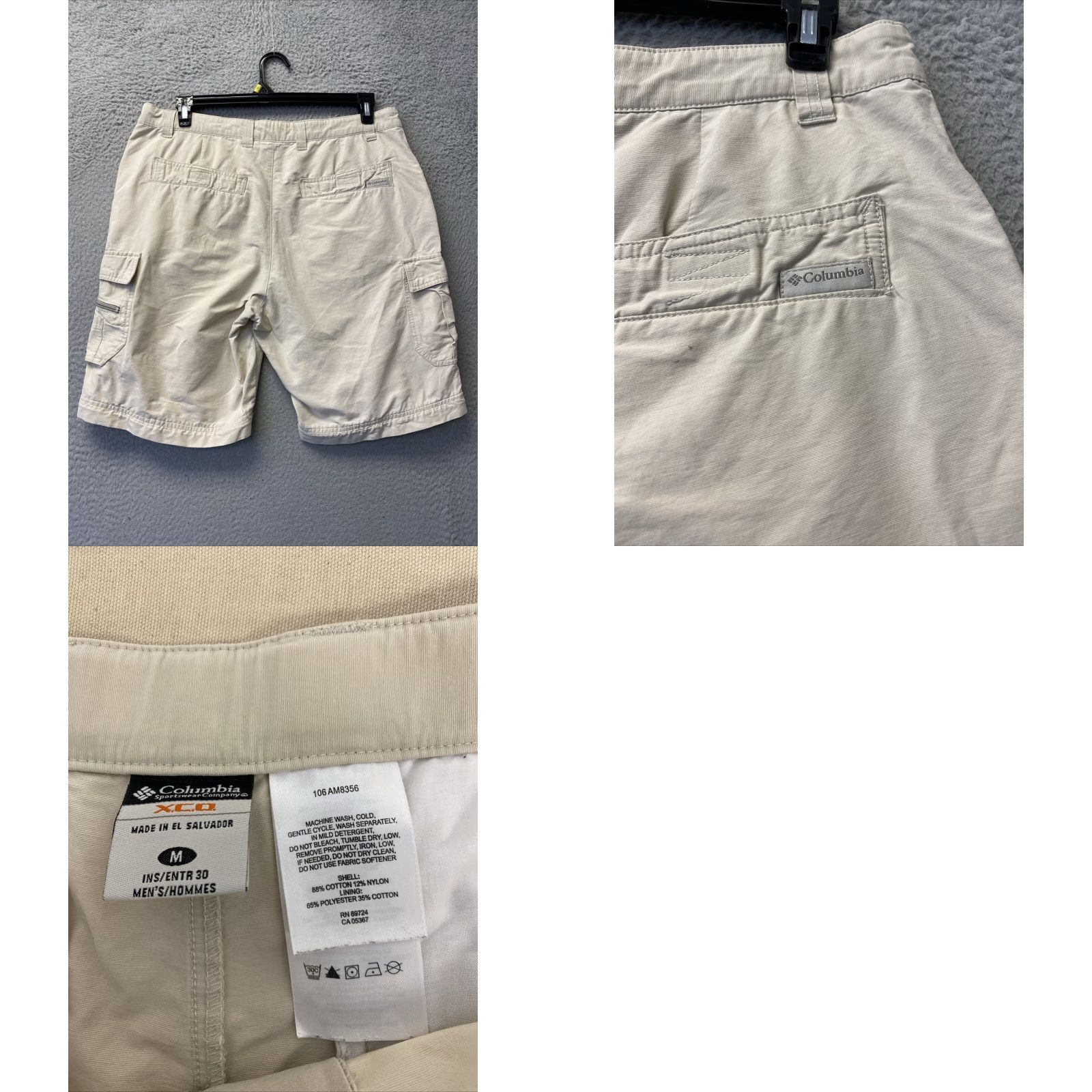 Vintage Columbia Cargo Shorts Men Medium Khaki Tan 34-97 Belted Pockets Outdoor Hiking Size US 31 - 8 Thumbnail