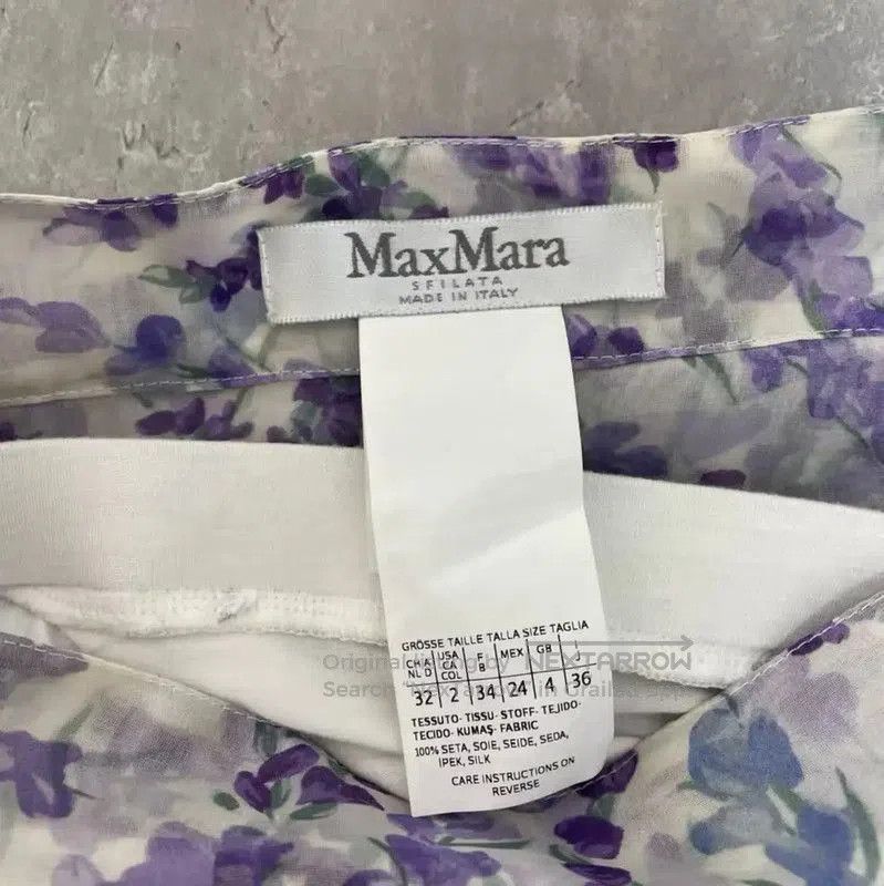 Max Mara MaxMara Summer Lilac Silk Midi Skirt . Size 25" / US 0 / IT 36 - 3 Thumbnail