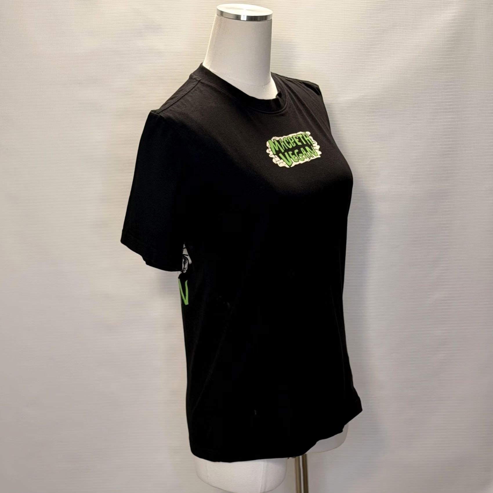 Vintage Macbeth Shirt Mens XS Black Vegan Graphic Cow Animal Rights Short Sleeve Tee Size US XS / EU 42 / 0 - 3 Thumbnail