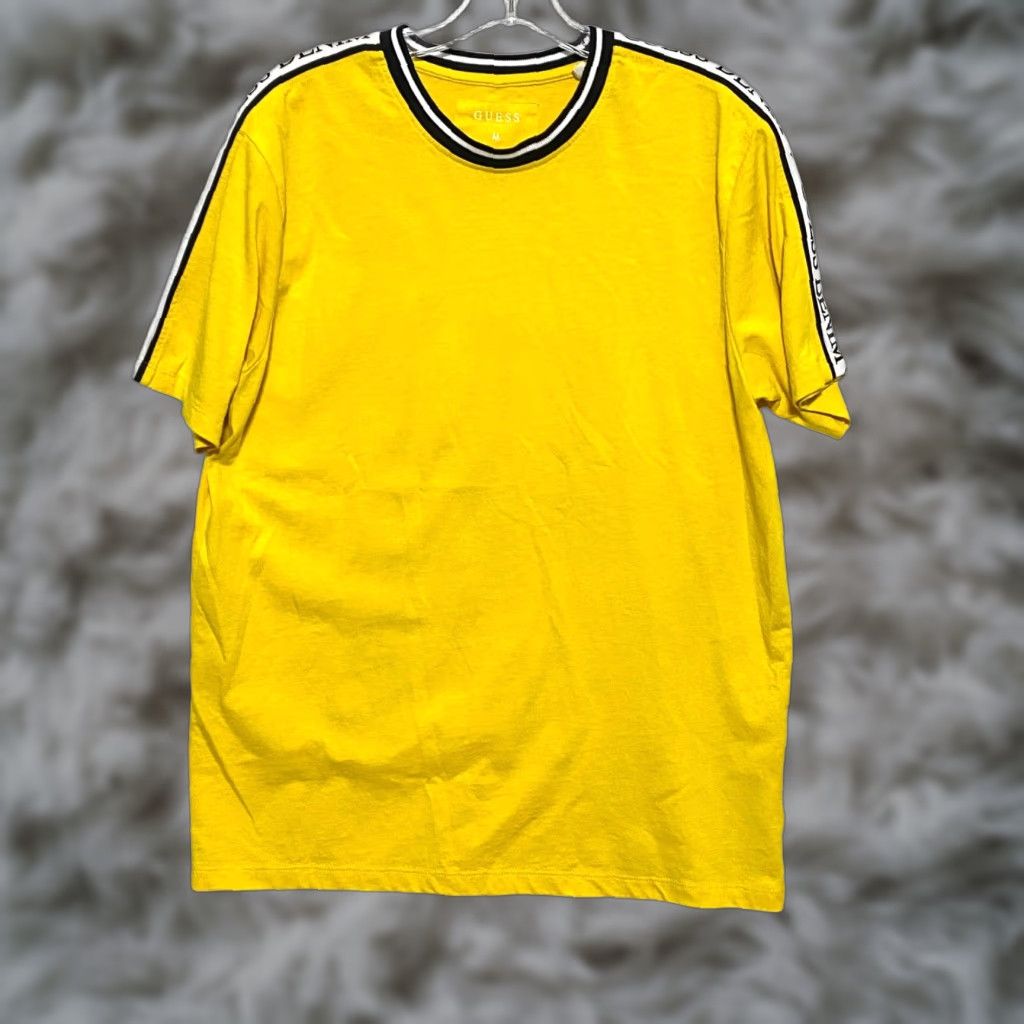 Guess Guess Loss Angeles Yellow Hyatt Logo Question Mark Tape Tee Shirt Mens Medium M Size US M / EU 48-50 / 2 - 1 Thumbnail