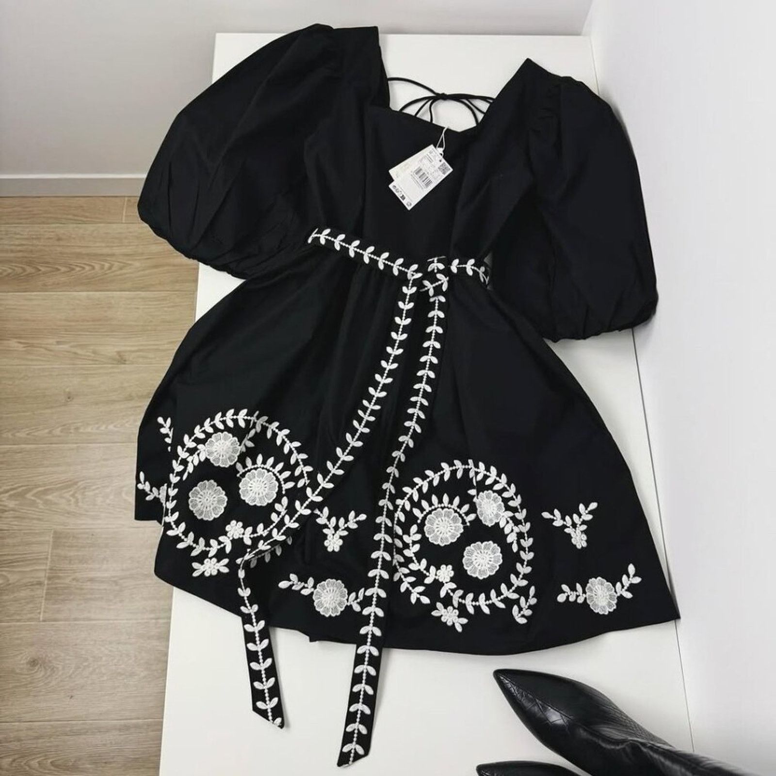 Mango MANGO Puff Sleeve Cotton Dress NWT Size M / US 6-8 / IT 42-44 - 11 Thumbnail