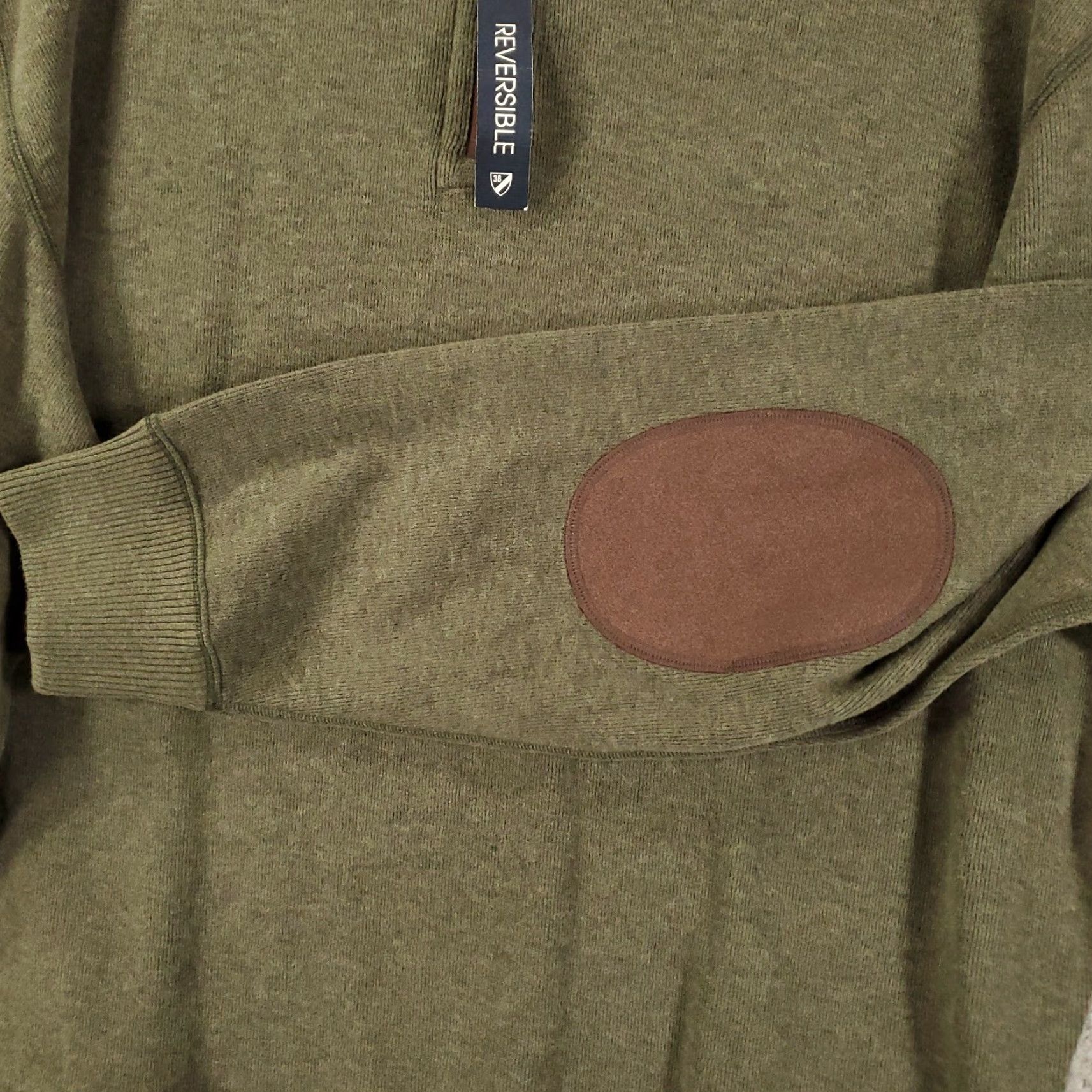 Cremieux VINTAGE New Mens Sweater Big 2X Green Blue Reversible Elbow Pad 1/4 Zip 2XB Pullover NWT Size US XXL / EU 58 / 5 - 2 Thumbnail