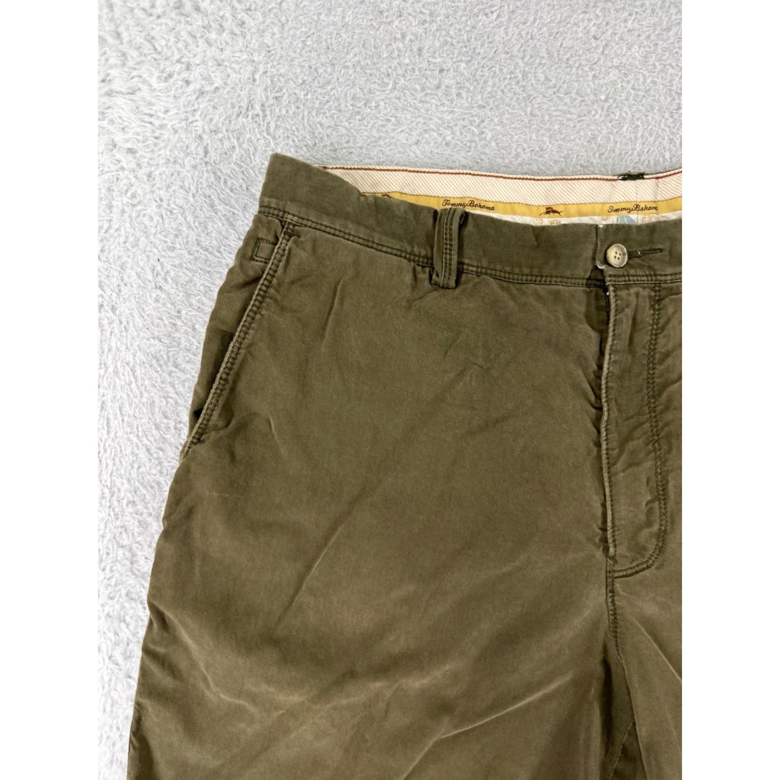 Tommy Bahama Tommy Bahama Shorts Men 38 Green Cotton Blend Beach Resort Casual Cargo Pocket Inseam 9 in Regular Size US 38 / EU 54 - 6 Thumbnail