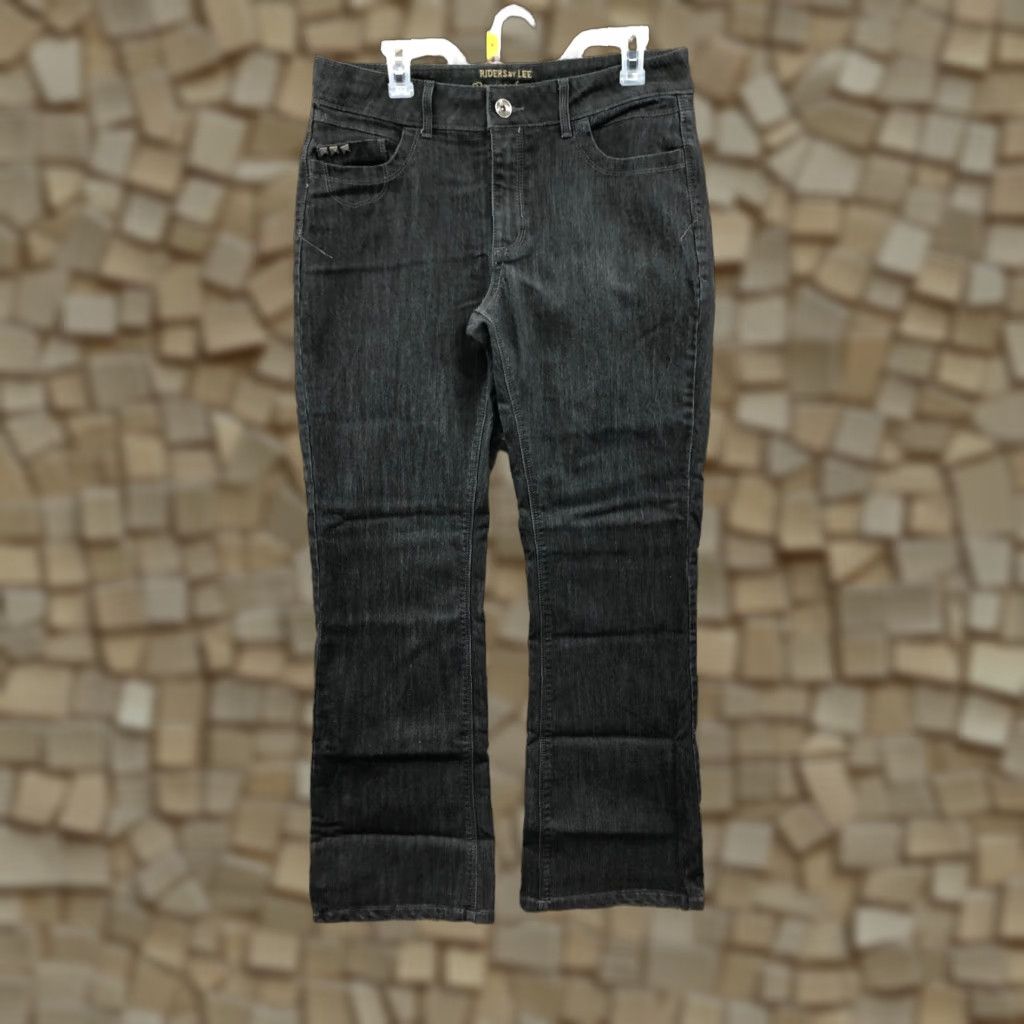 Vintage Riders Jeans Size 16 Womens High Rise Dark Wash Black Denim Bootcut Jeans Style Bootcut Women 16 Regular Dark Denim Black Wash Riders Size 38" / US 16 / IT 52 - 1 Thumbnail