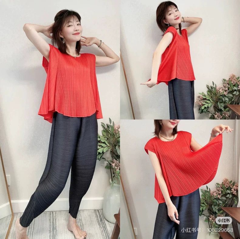 Issey Miyake Issey Miyake size:3 Orange-red petal-shaped vest Size S / US 4 / IT 40 - 8 Thumbnail
