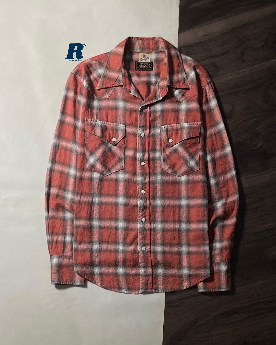 Wrangler Flannel Shirt Western Double Pocket WRANGLER x BEAMS JAPAN Size US M / EU 48-50 / 2 - 1 Thumbnail