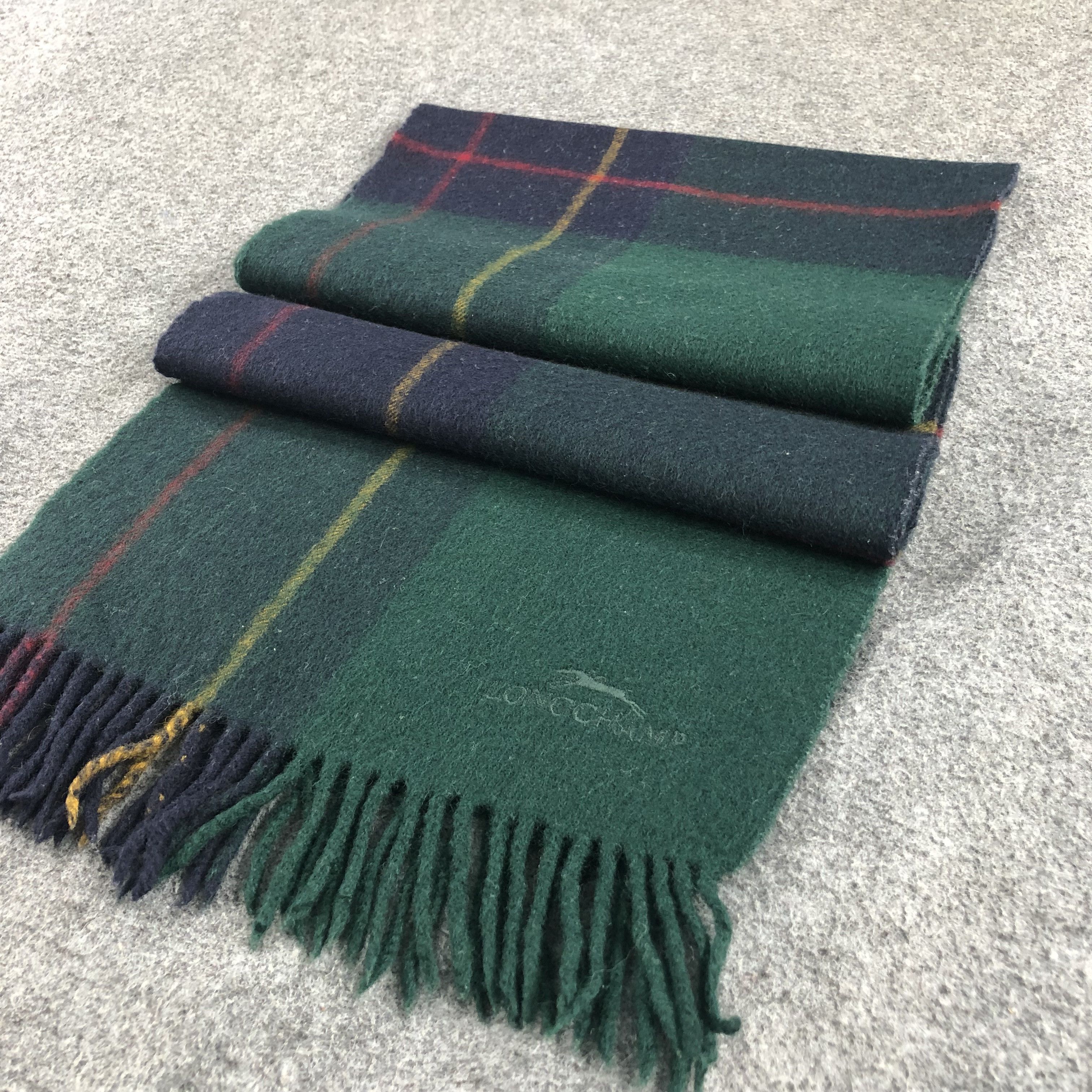 Longchamp Longchamp Tartan Wool Scarf Muffler V855 Size ONE SIZE - 3 Thumbnail