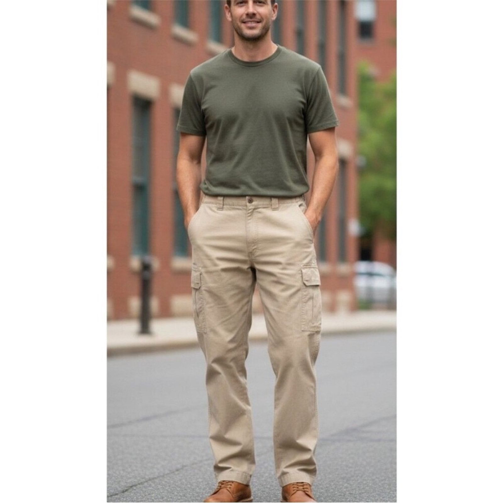 L.L. Bean L.L. Bean Cargo Men's Tan Pants Size US 40 / EU 56 - 7 Thumbnail
