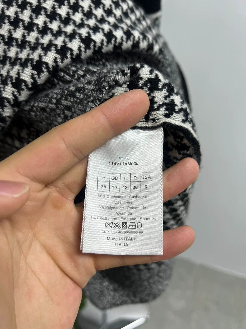 Dior Dior Behind the Logo thousand-bird plaid wool coat 2505-Nex Size XS / US 0-2 / IT 36-38 - 4 Thumbnail